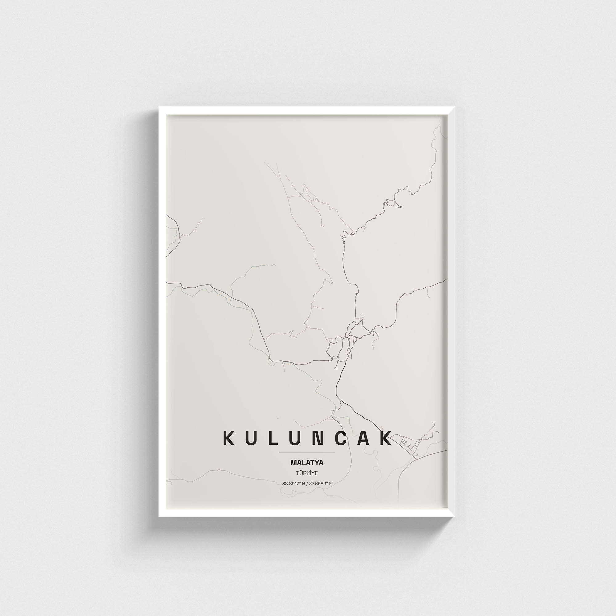 Malatya Kuluncak İlçe Haritası Posteri - Görsel 2