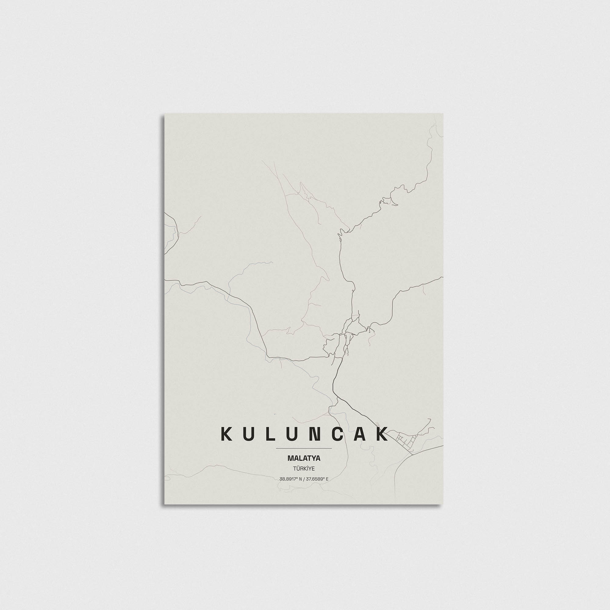 Malatya Kuluncak İlçe Haritası Posteri - Görsel 3