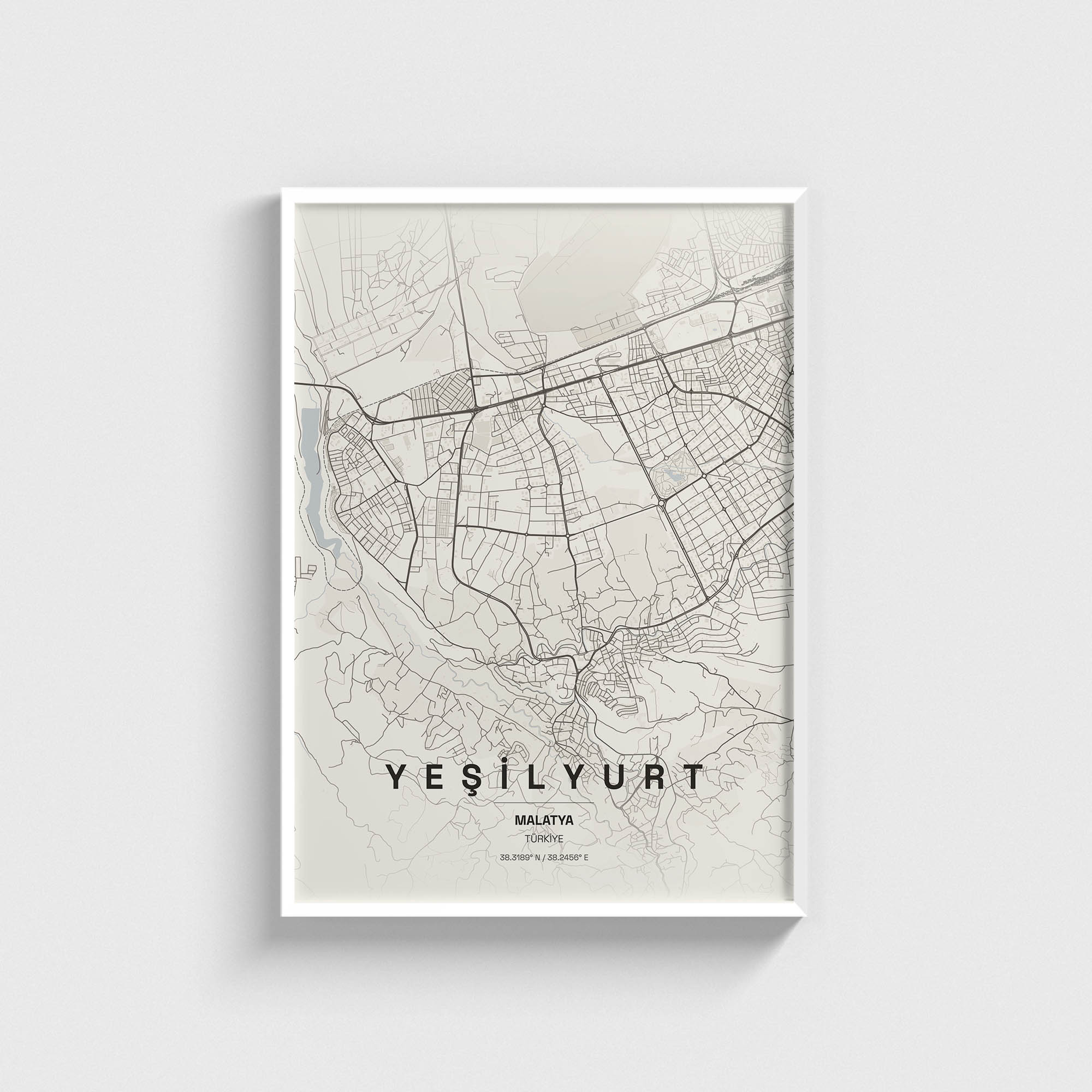 Malatya Yeşilyurt İlçe Haritası Posteri - Görsel 2