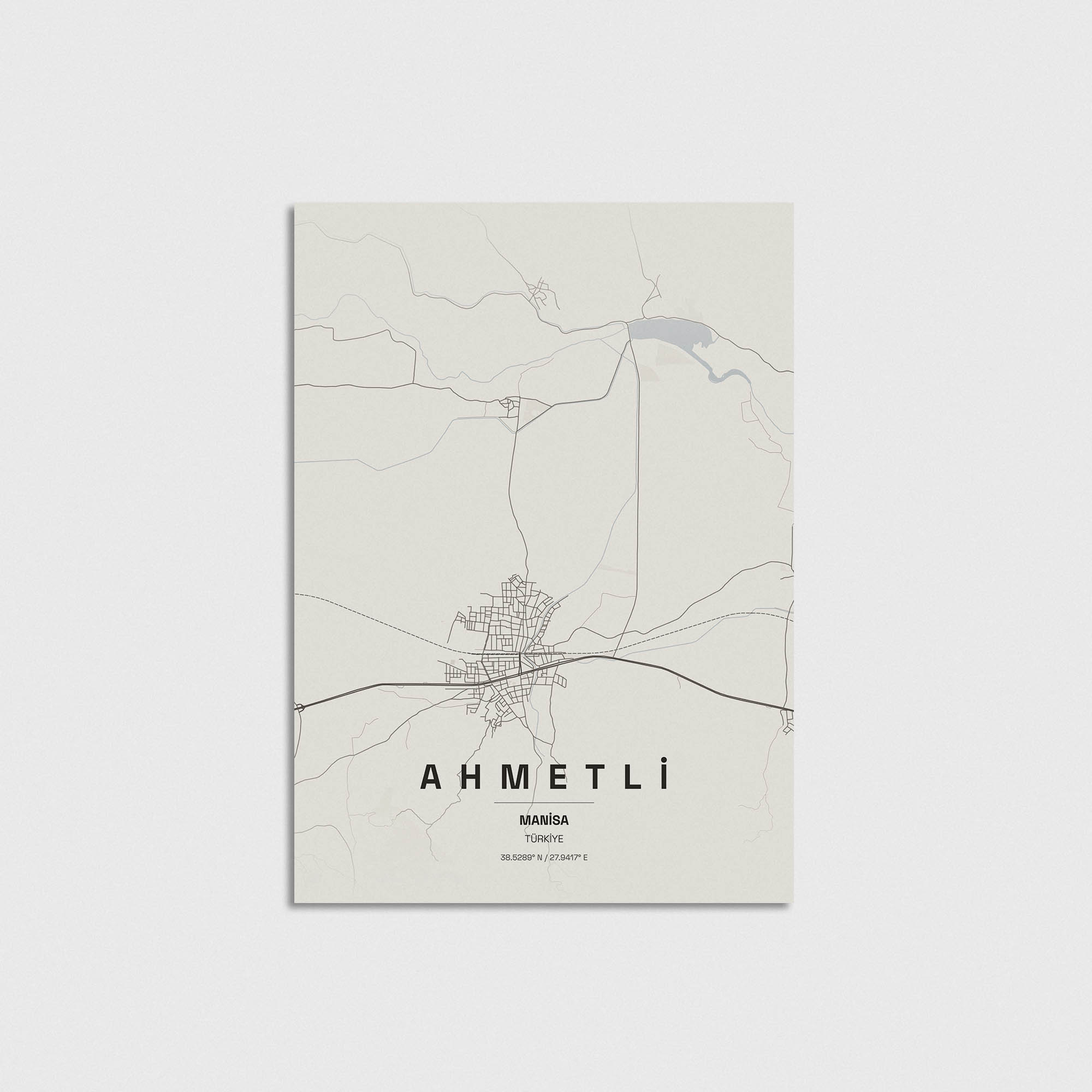 Manisa Ahmetli İlçe Haritası Posteri - Görsel 3