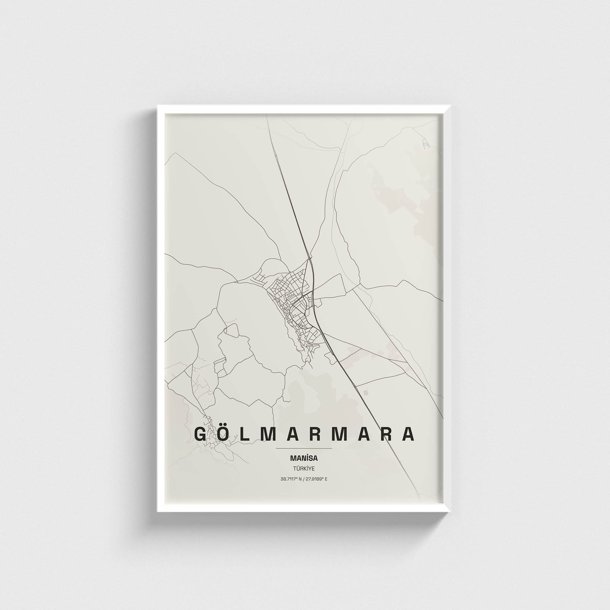 Manisa Gölmarmara İlçe Haritası Posteri - Görsel 2
