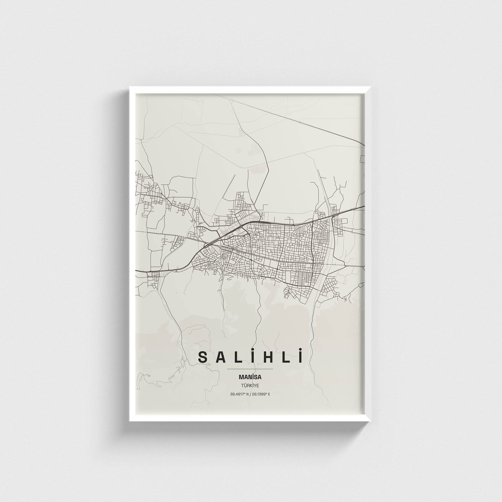 Manisa Salihli İlçe Haritası Posteri - Görsel 2
