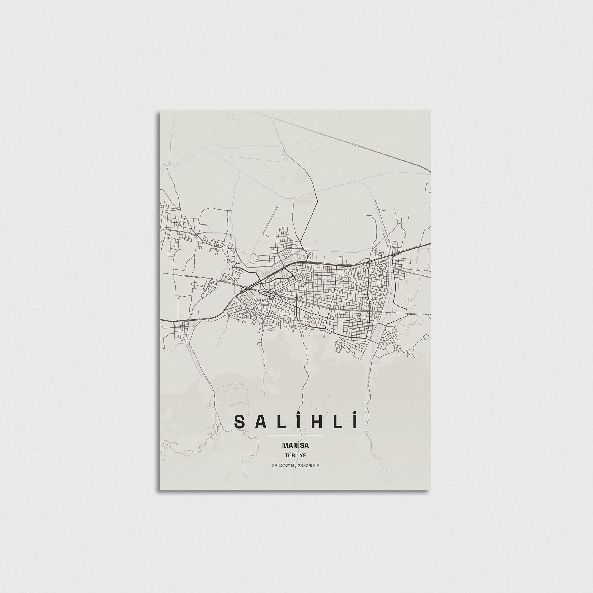 Manisa Salihli İlçe Haritası Posteri - Görsel 3