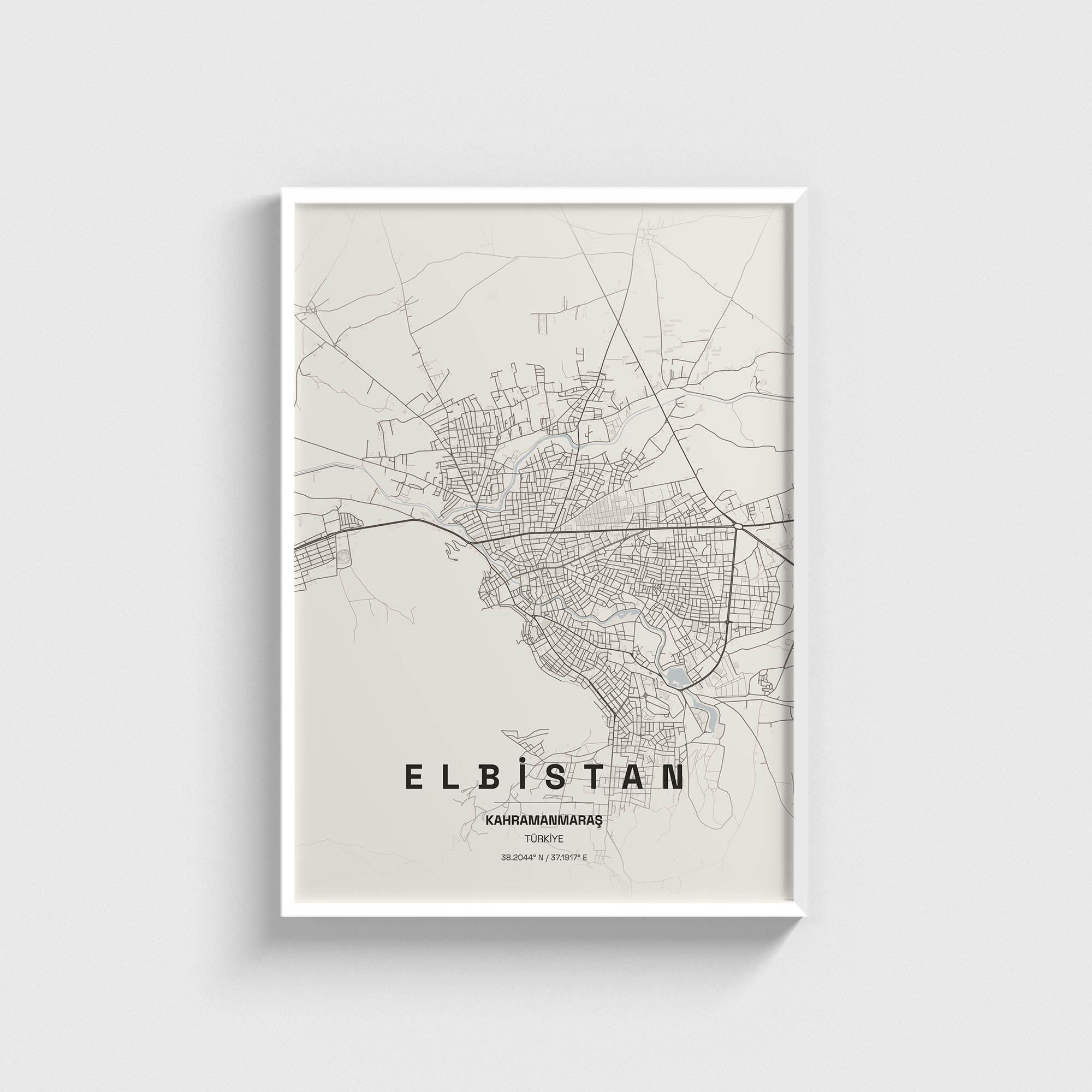 Kahramanmaraş Elbistan İlçe Haritası Posteri - Görsel 2