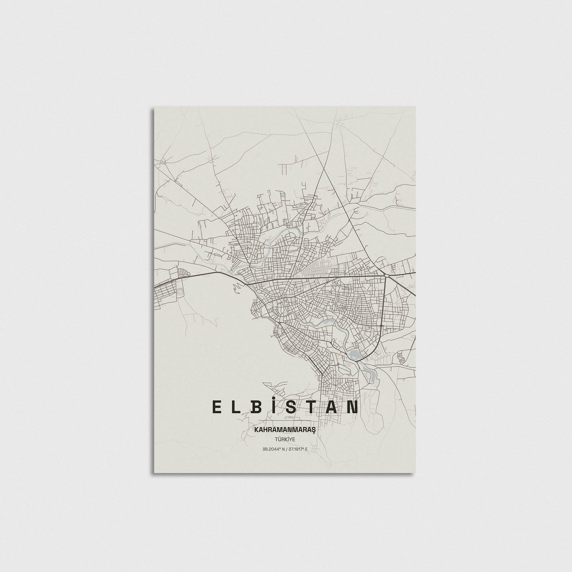 Kahramanmaraş Elbistan İlçe Haritası Posteri - Görsel 3