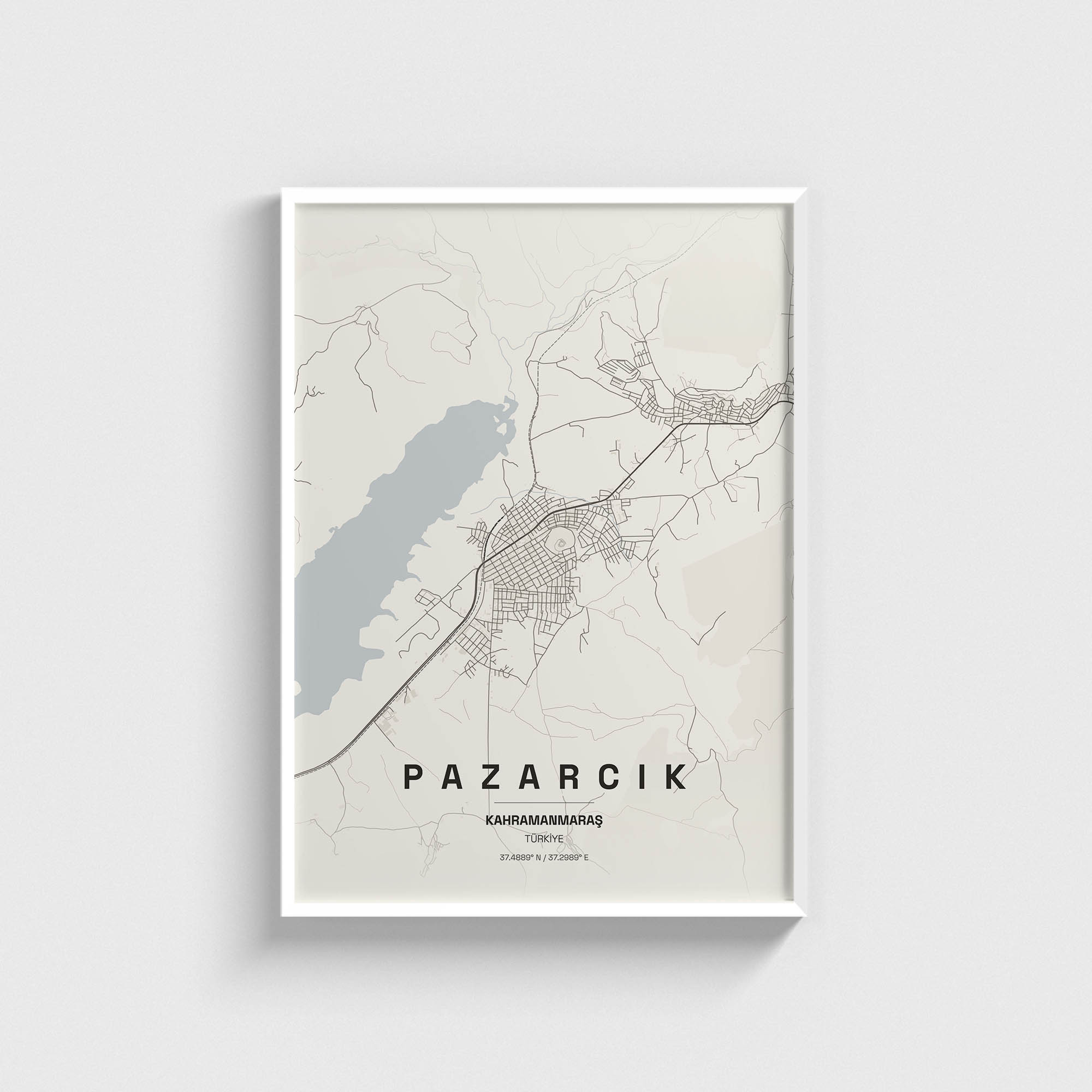 Kahramanmaraş Pazarcık İlçe Haritası Posteri - Görsel 2
