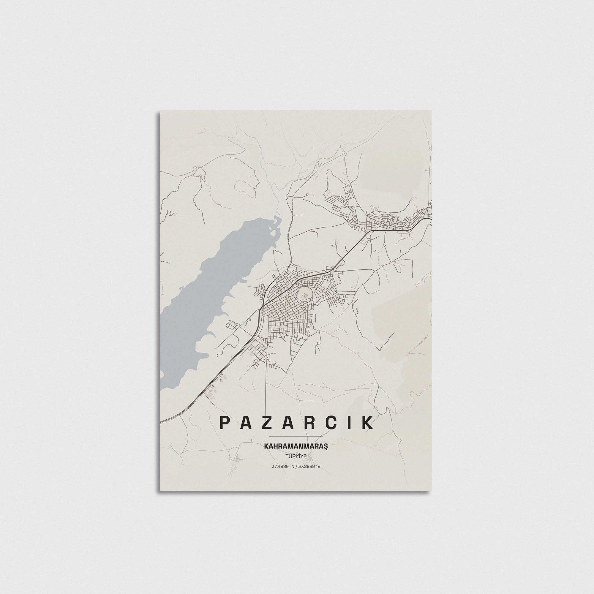 Kahramanmaraş Pazarcık İlçe Haritası Posteri - Görsel 3