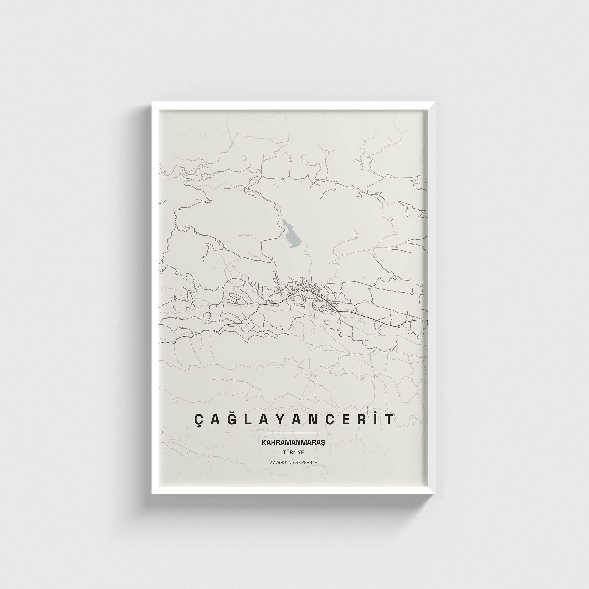 Kahramanmaraş Çağlayancerit İlçe Haritası Posteri - Görsel 2
