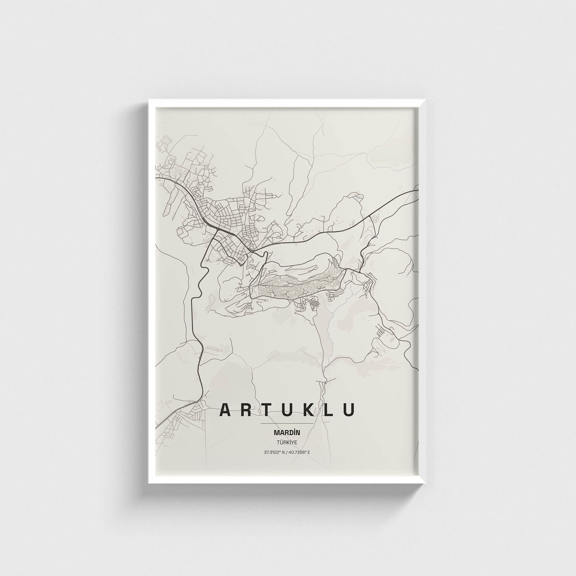 Mardin Artuklu İlçe Haritası Posteri - Görsel 2