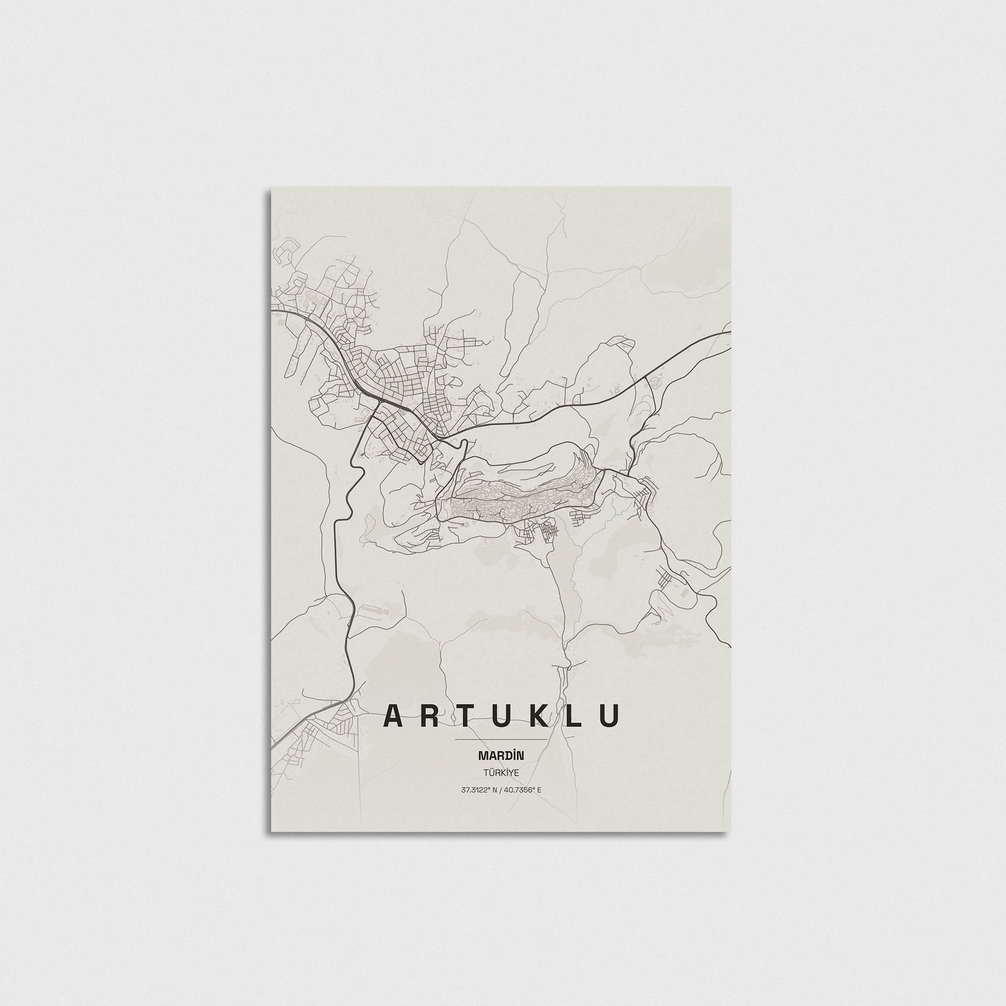 Mardin Artuklu İlçe Haritası Posteri - Görsel 3