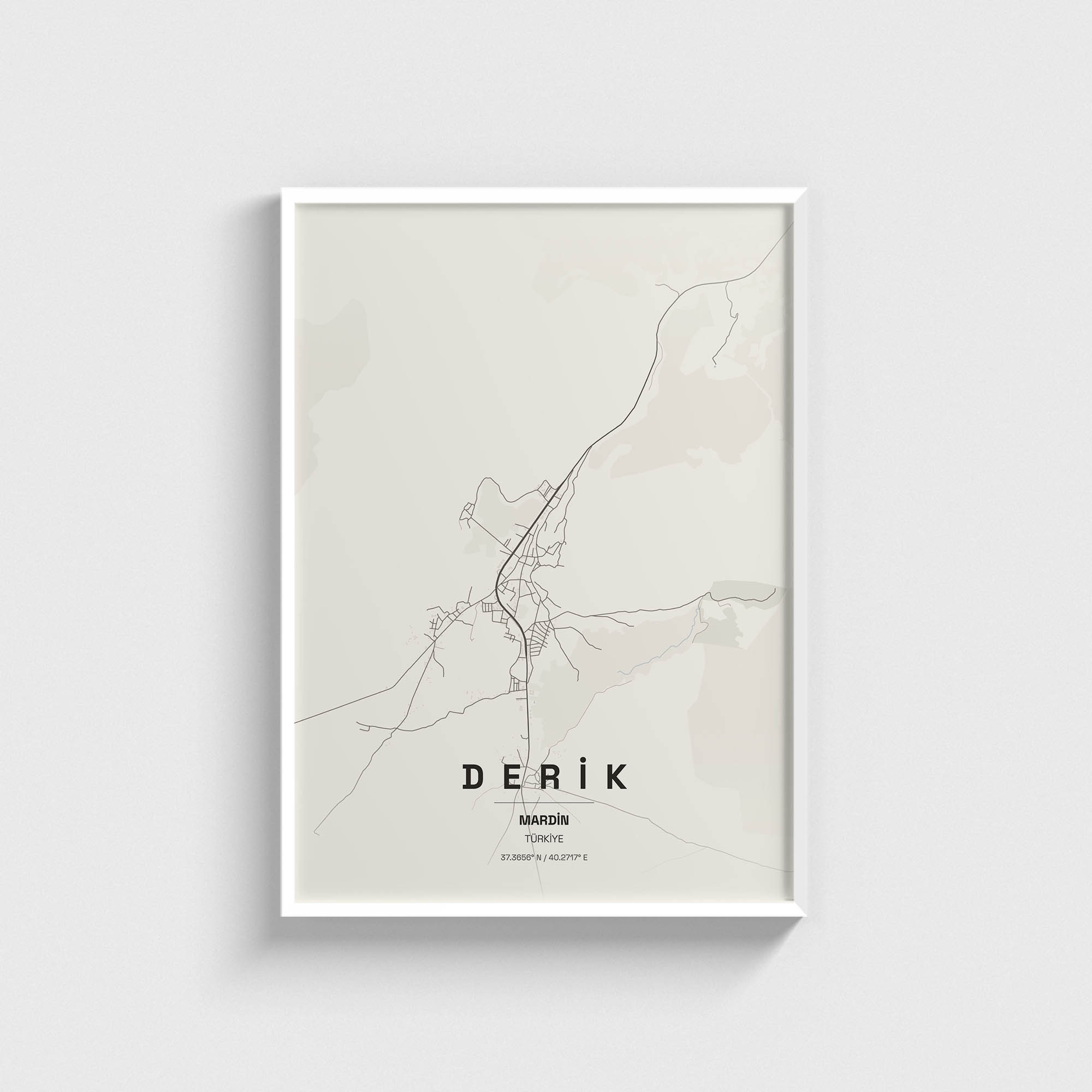 Mardin Derik İlçe Haritası Posteri - Görsel 2