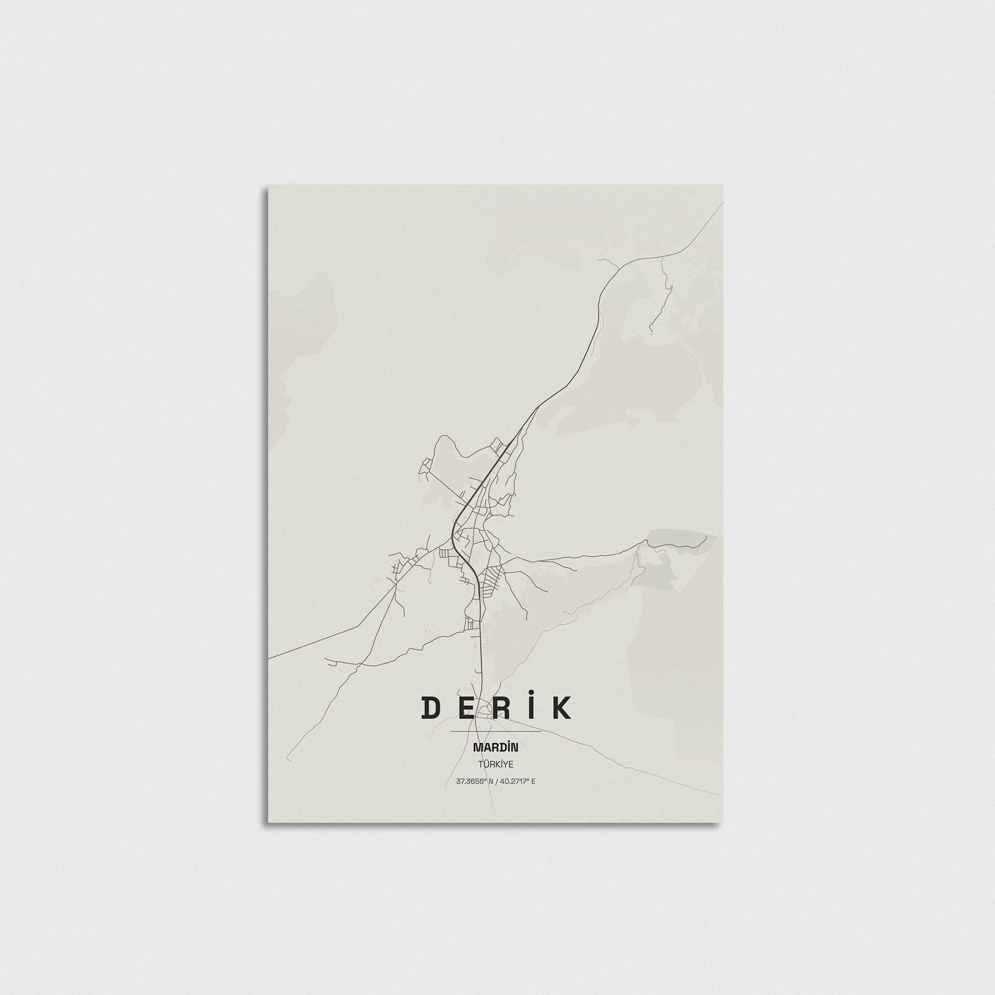Mardin Derik İlçe Haritası Posteri - Görsel 3