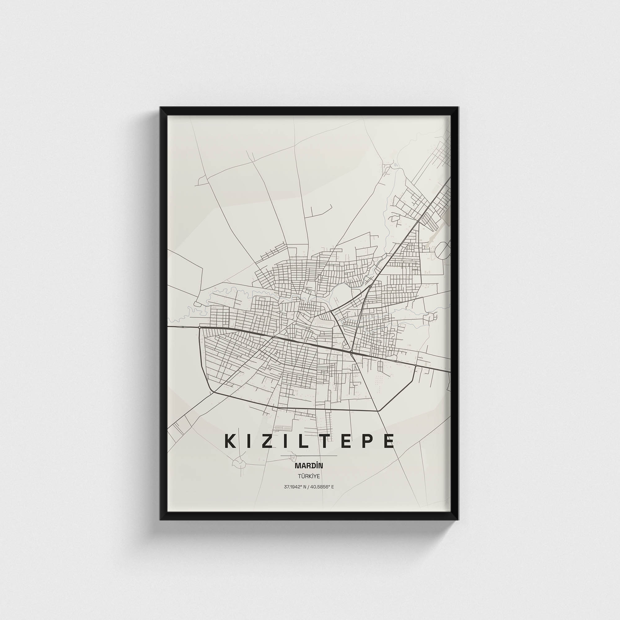 Mardin Kızıltepe İlçe Haritası Posteri