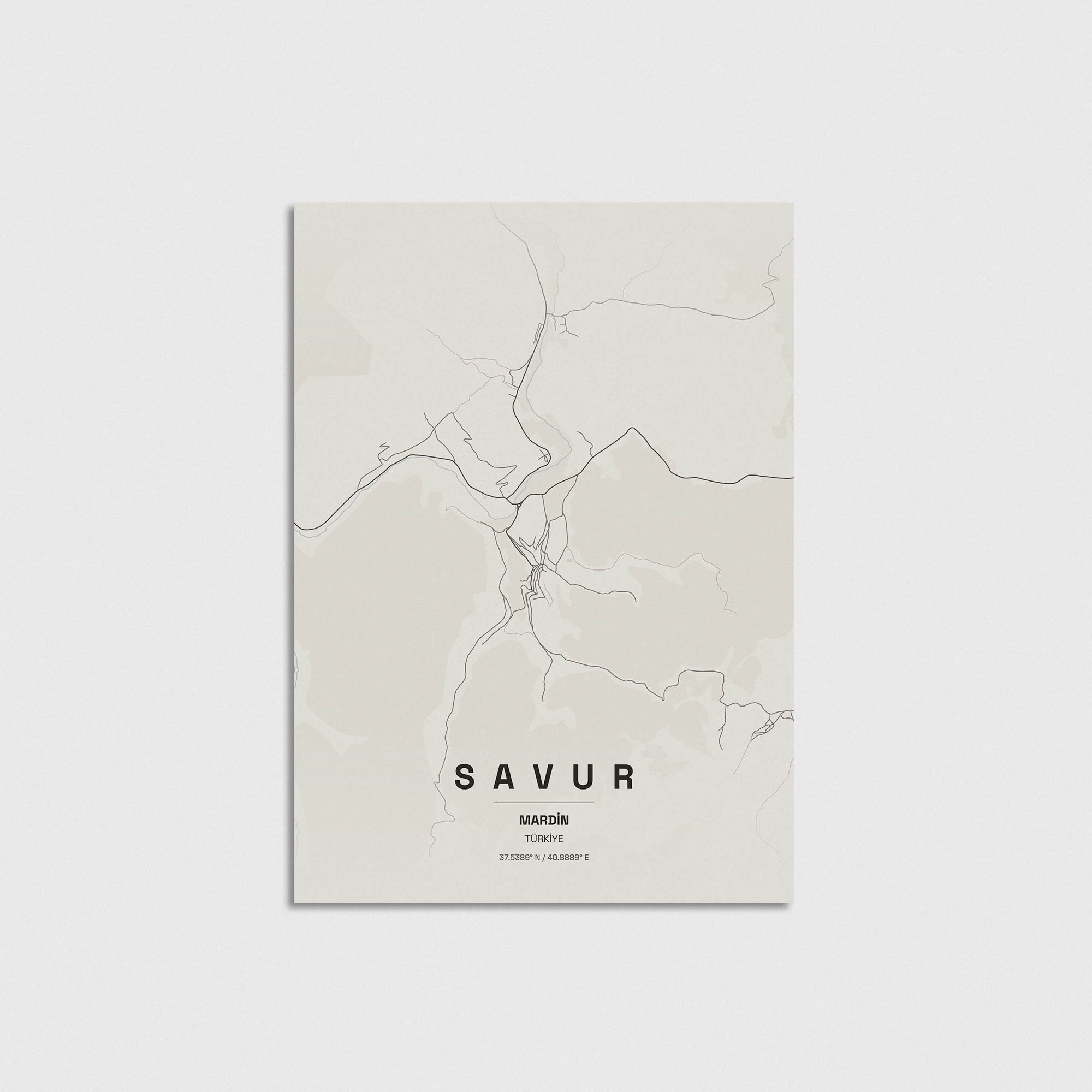Mardin Savur İlçe Haritası Posteri - Görsel 3