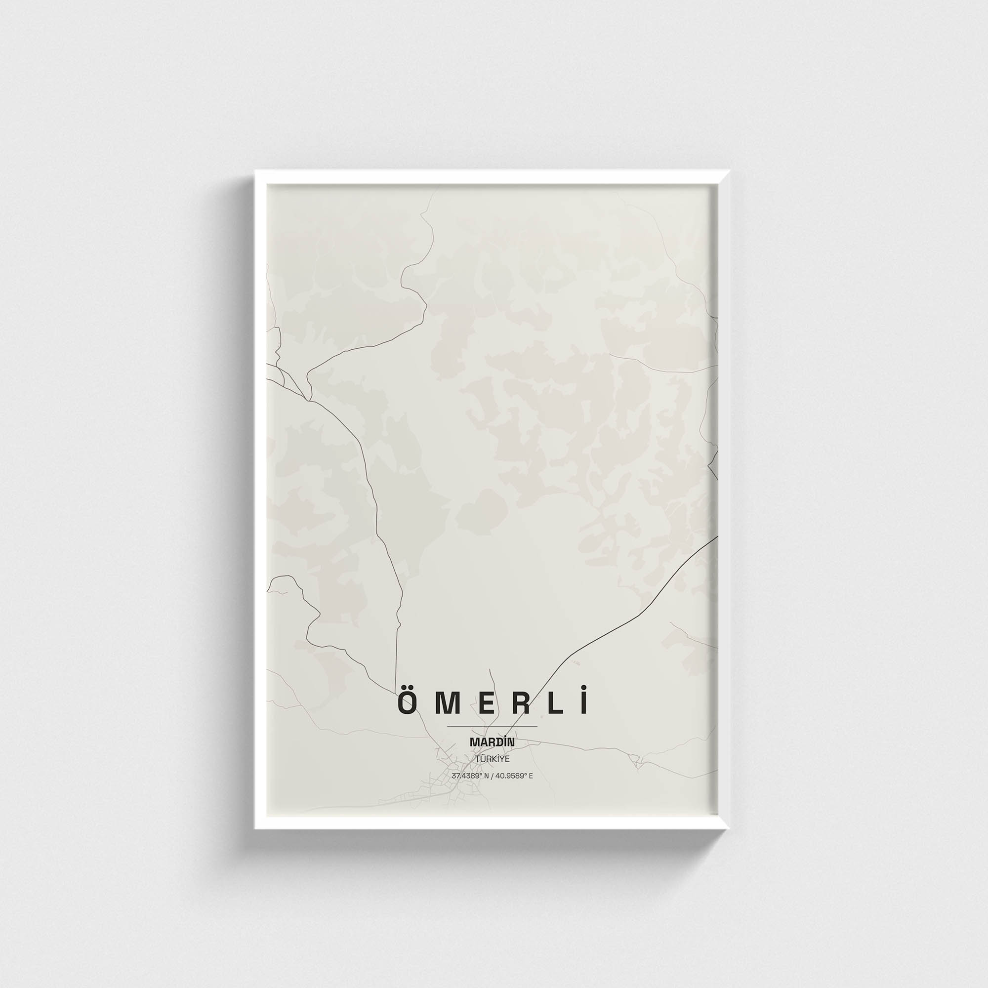 Mardin Ömerli İlçe Haritası Posteri - Görsel 2