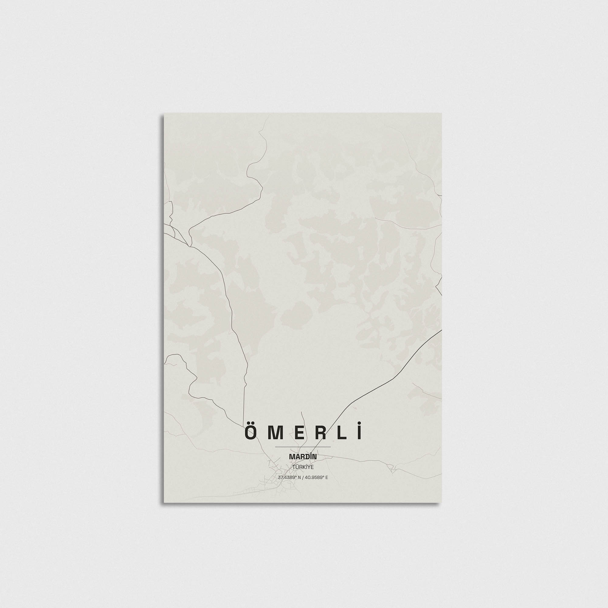 Mardin Ömerli İlçe Haritası Posteri - Görsel 3
