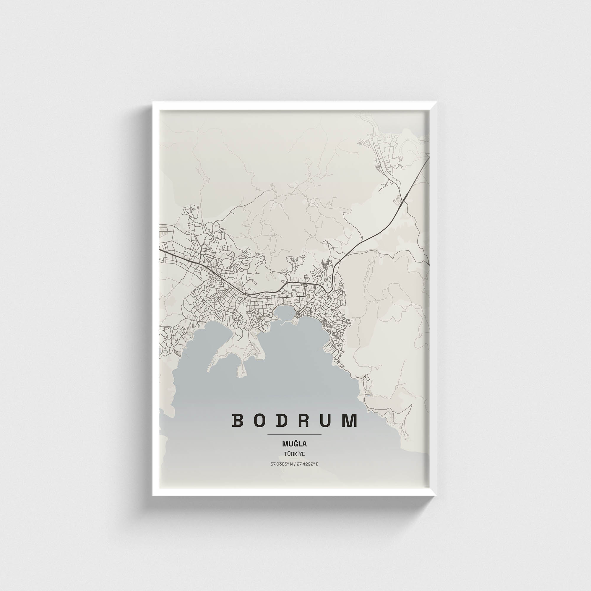 Muğla Bodrum İlçe Haritası Posteri - Görsel 2