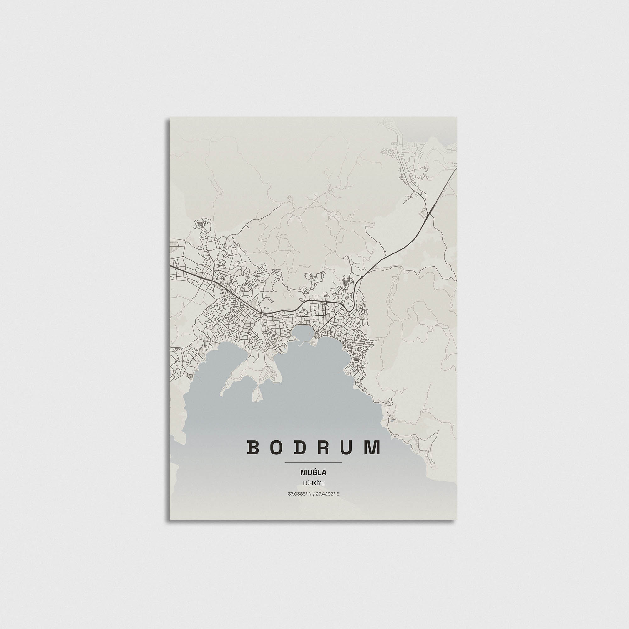 Muğla Bodrum İlçe Haritası Posteri - Görsel 3