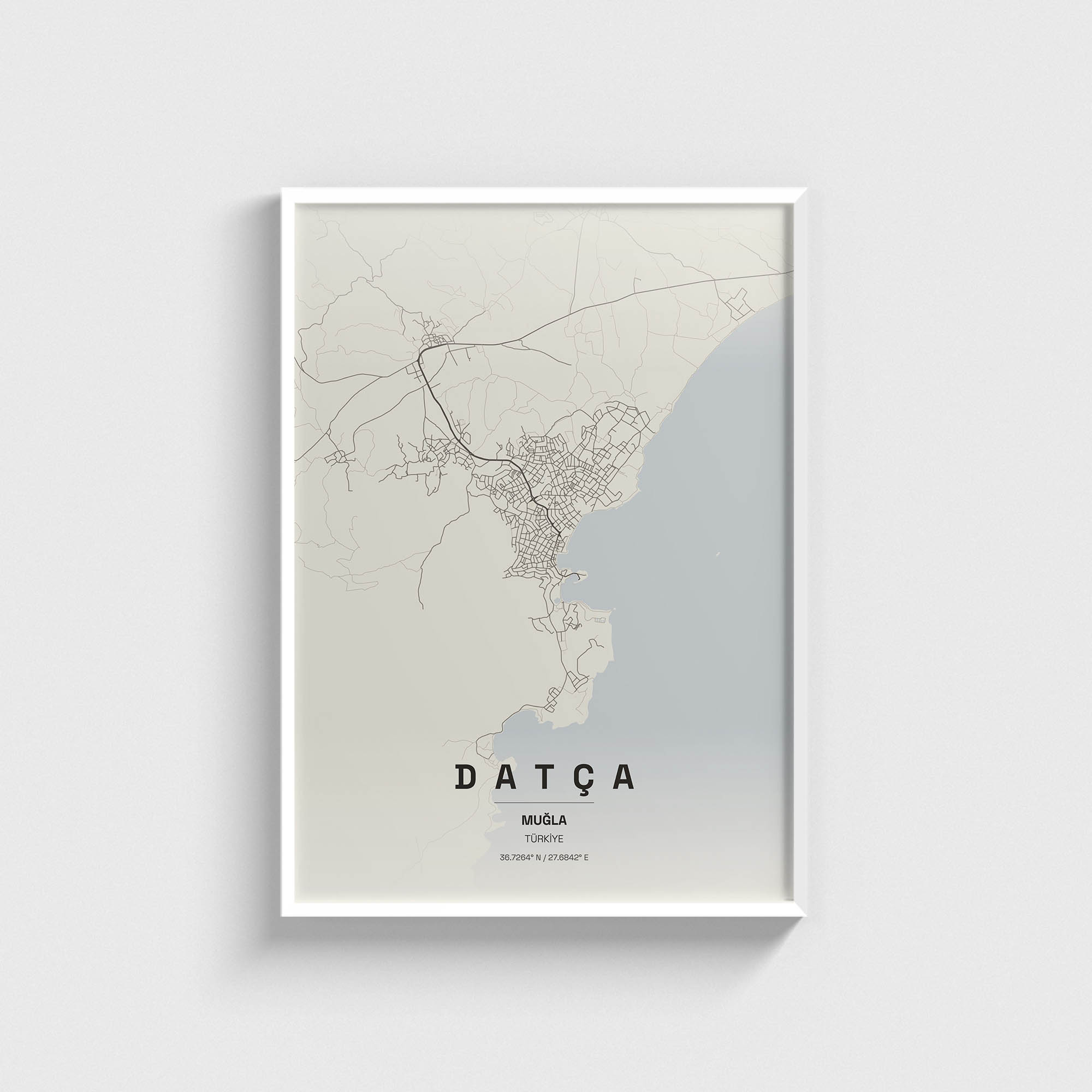 Muğla Datça İlçe Haritası Posteri - Görsel 2