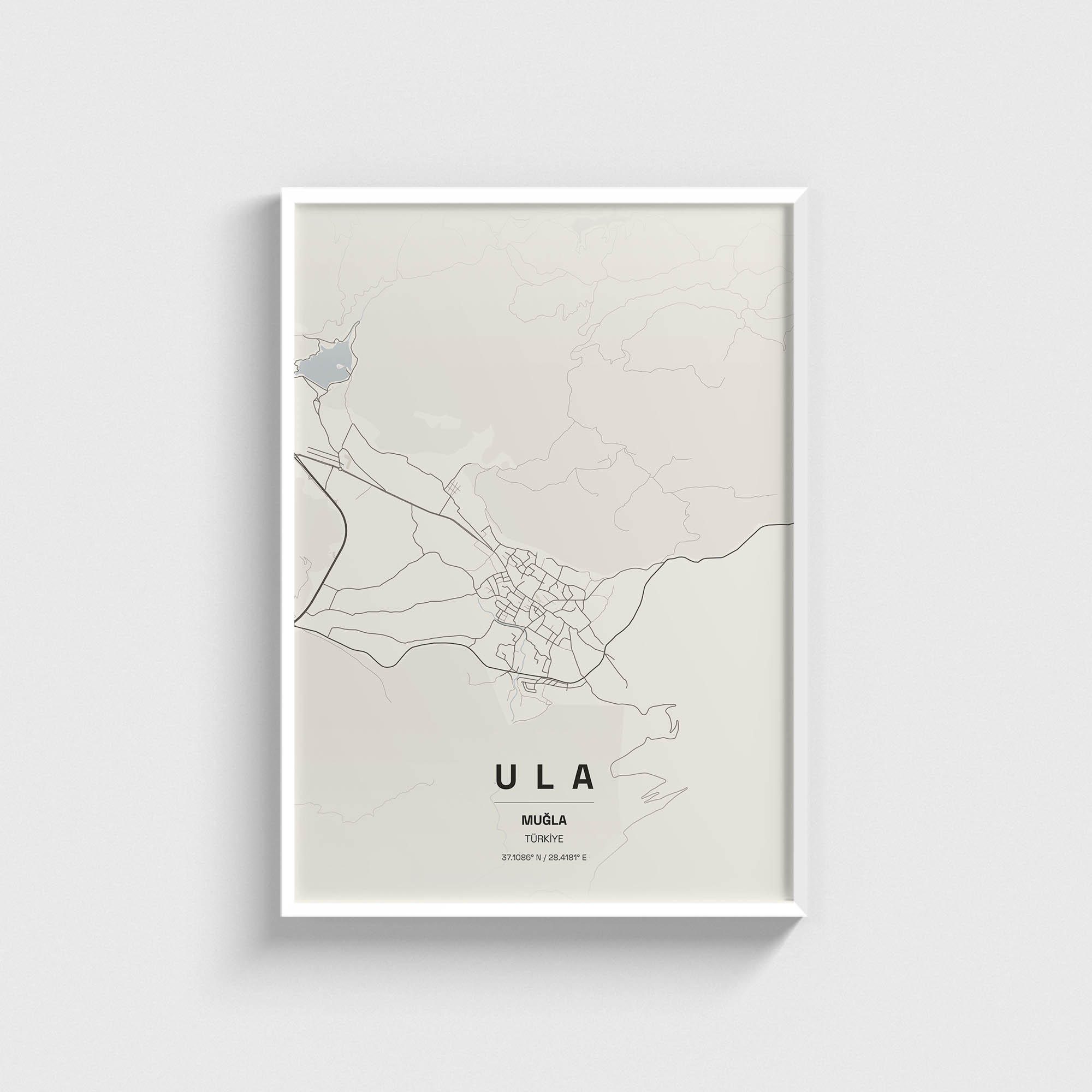 Muğla Ula İlçe Haritası Posteri - Görsel 2