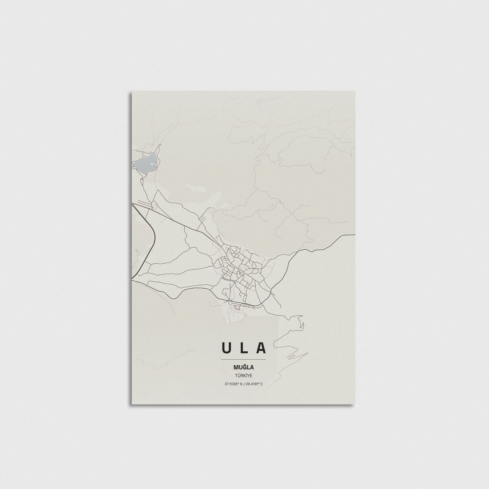 Muğla Ula İlçe Haritası Posteri - Görsel 3