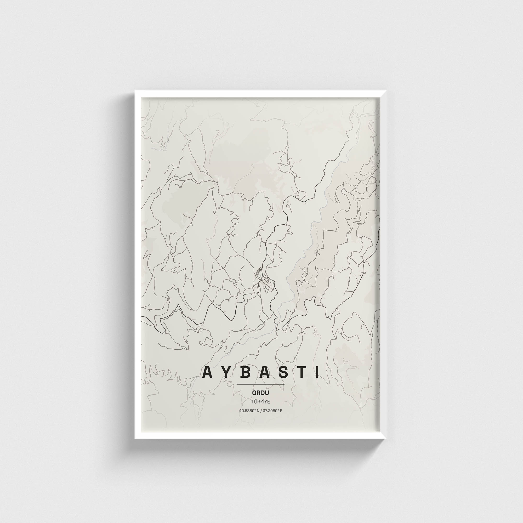 Ordu Aybastı İlçe Haritası Posteri - Görsel 2