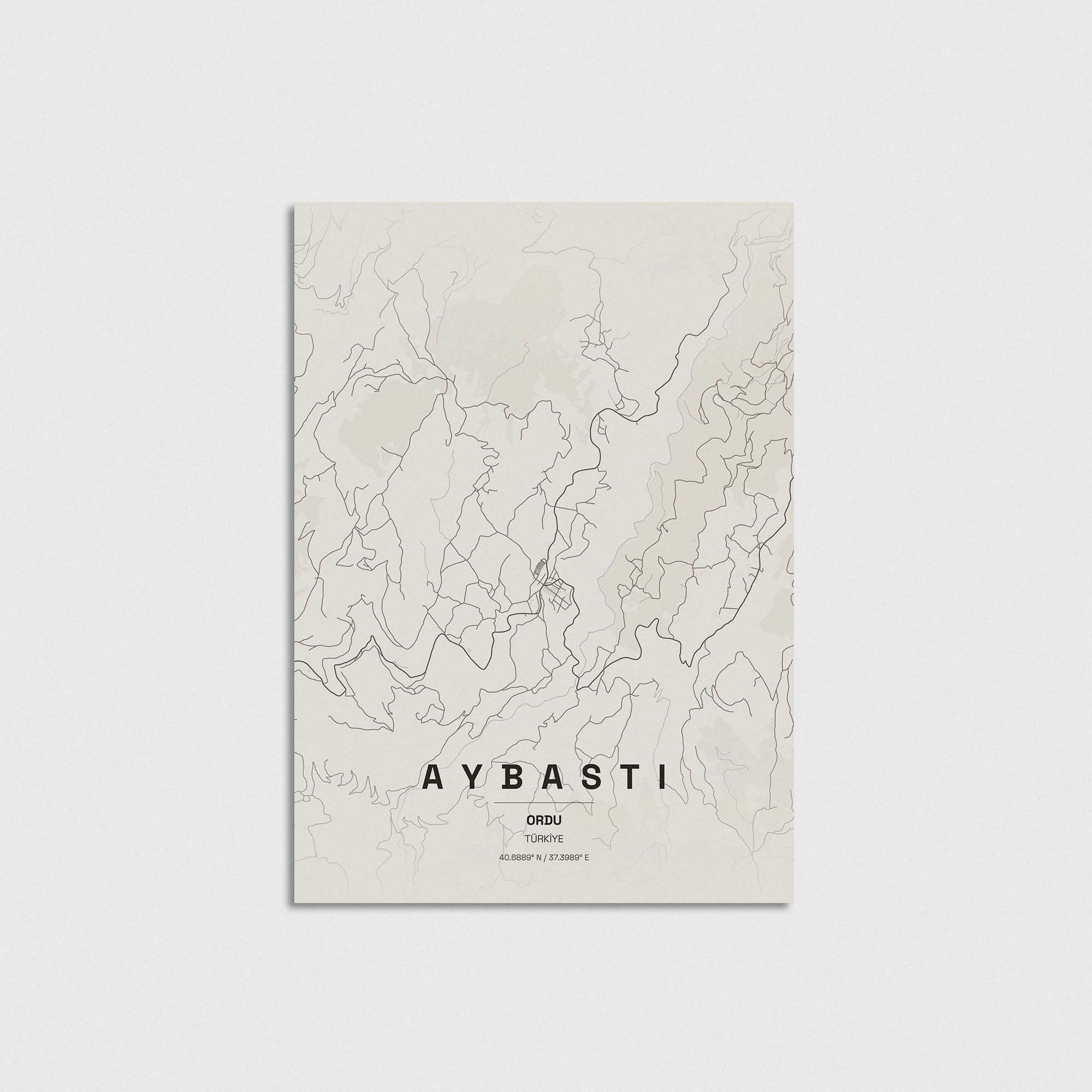 Ordu Aybastı İlçe Haritası Posteri - Görsel 3