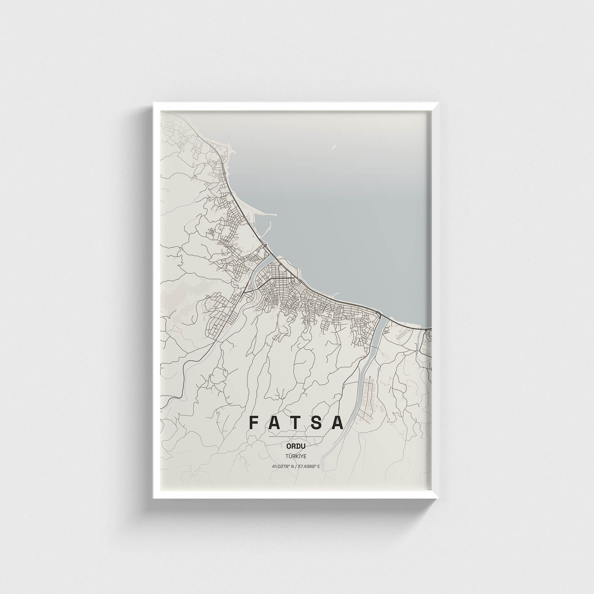 Ordu Fatsa İlçe Haritası Posteri - Görsel 2