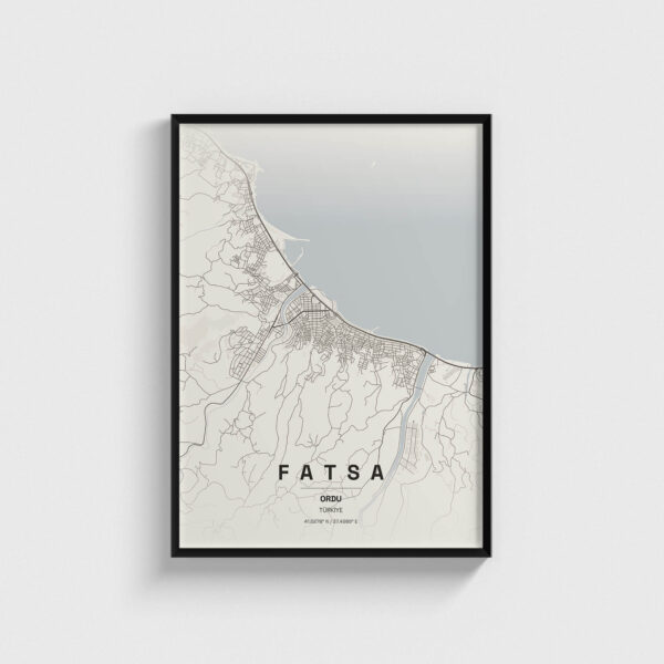 Ordu Fatsa İlçe Haritası Posteri