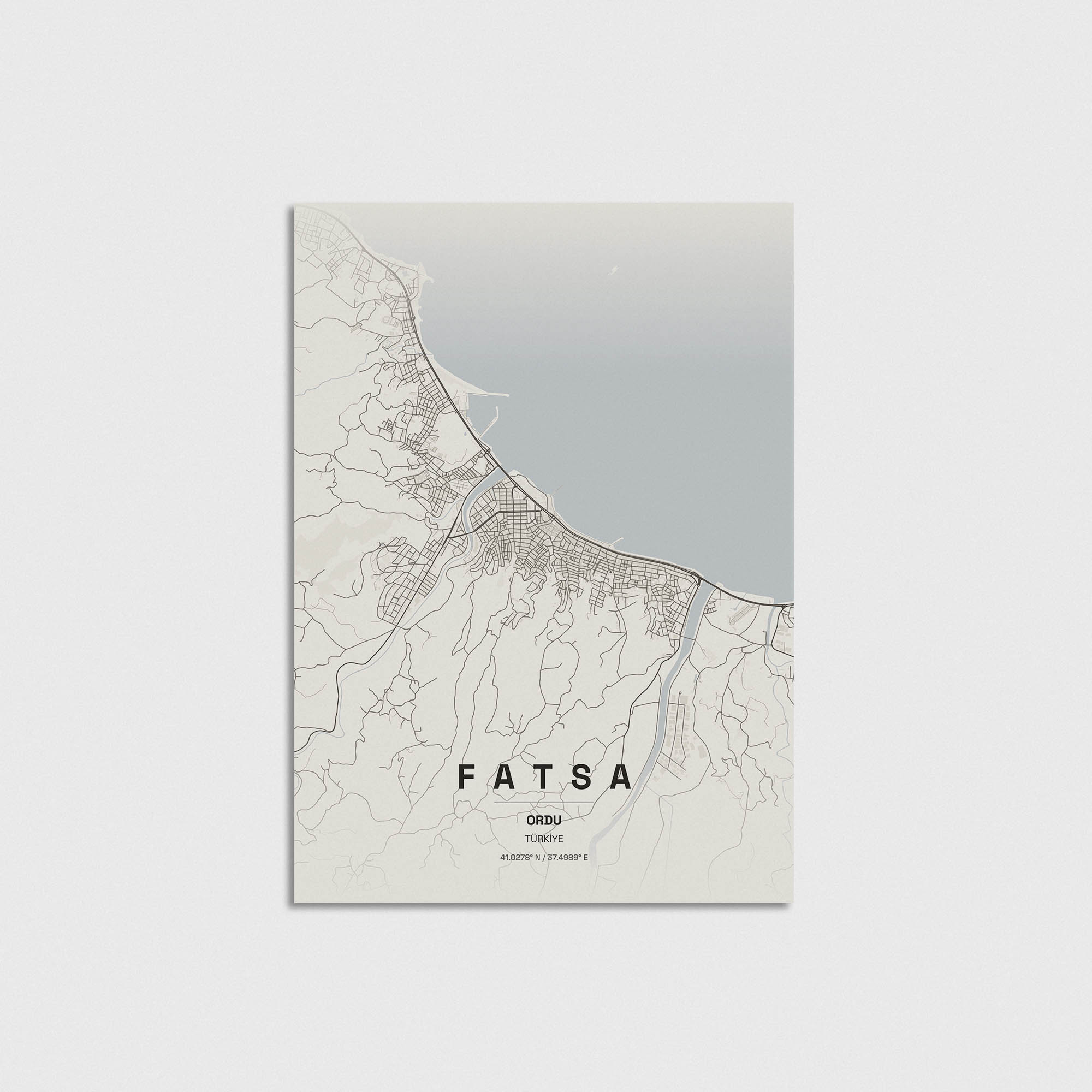 Ordu Fatsa İlçe Haritası Posteri - Görsel 3