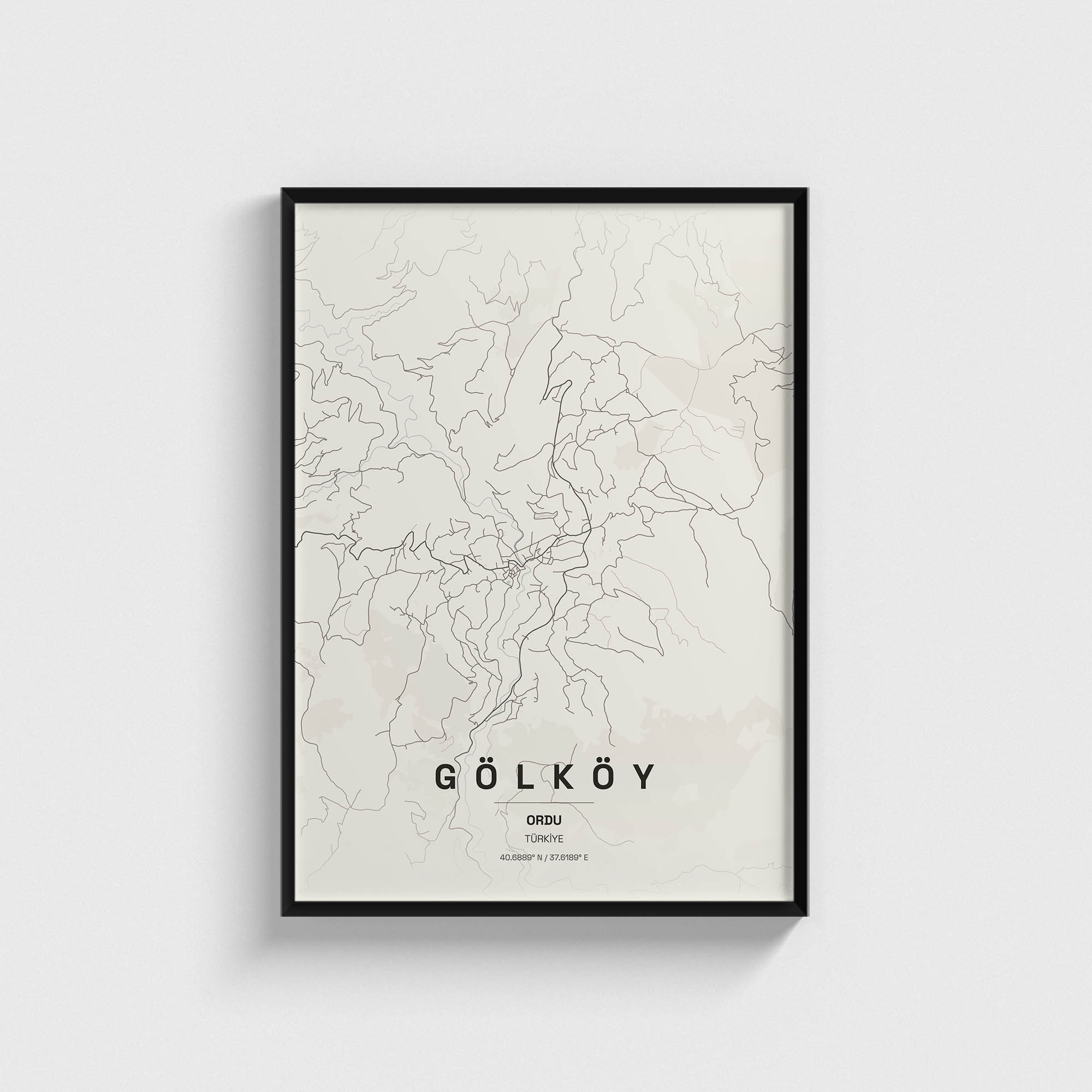 Ordu Gölköy İlçe Haritası Posteri