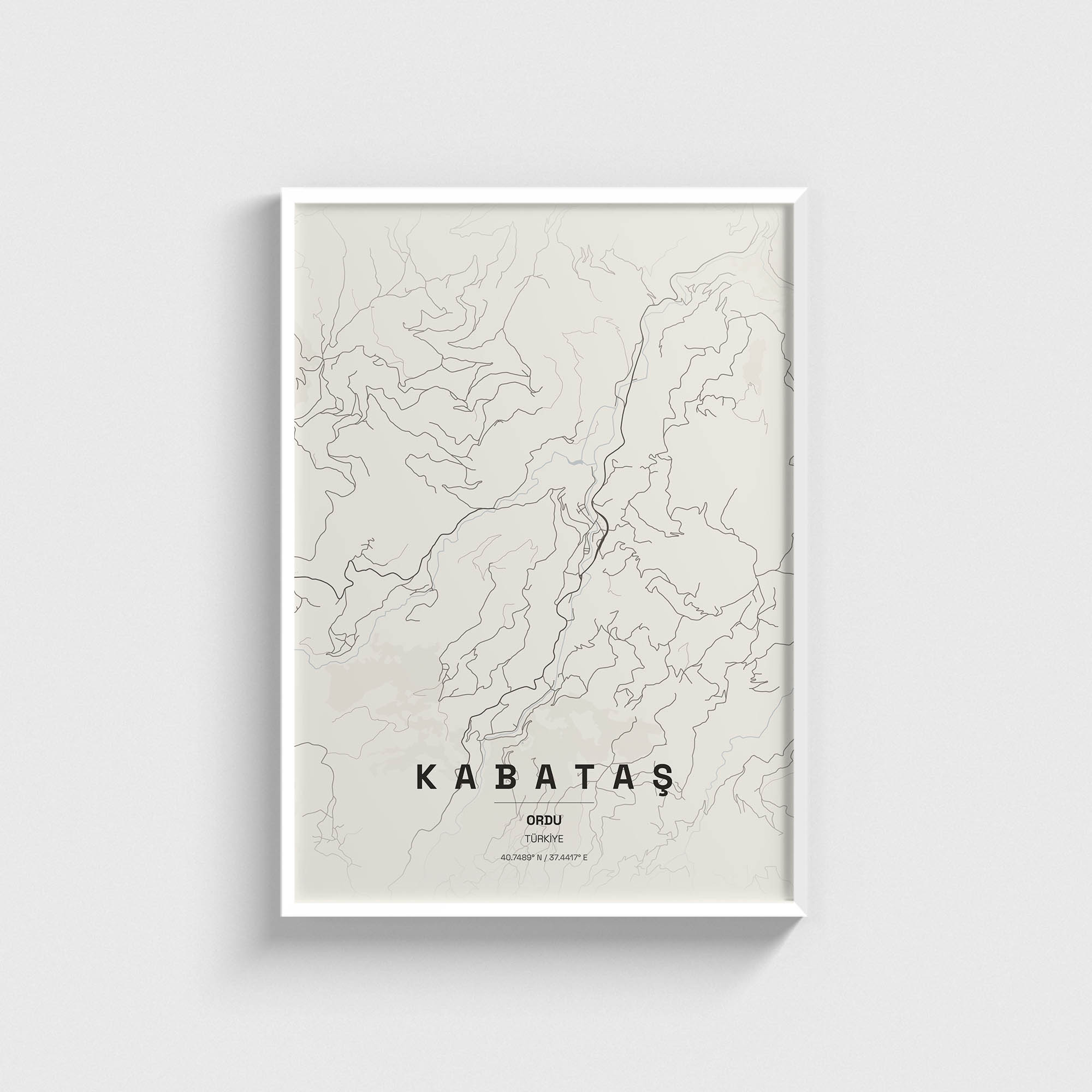 Ordu Kabataş İlçe Haritası Posteri - Görsel 2