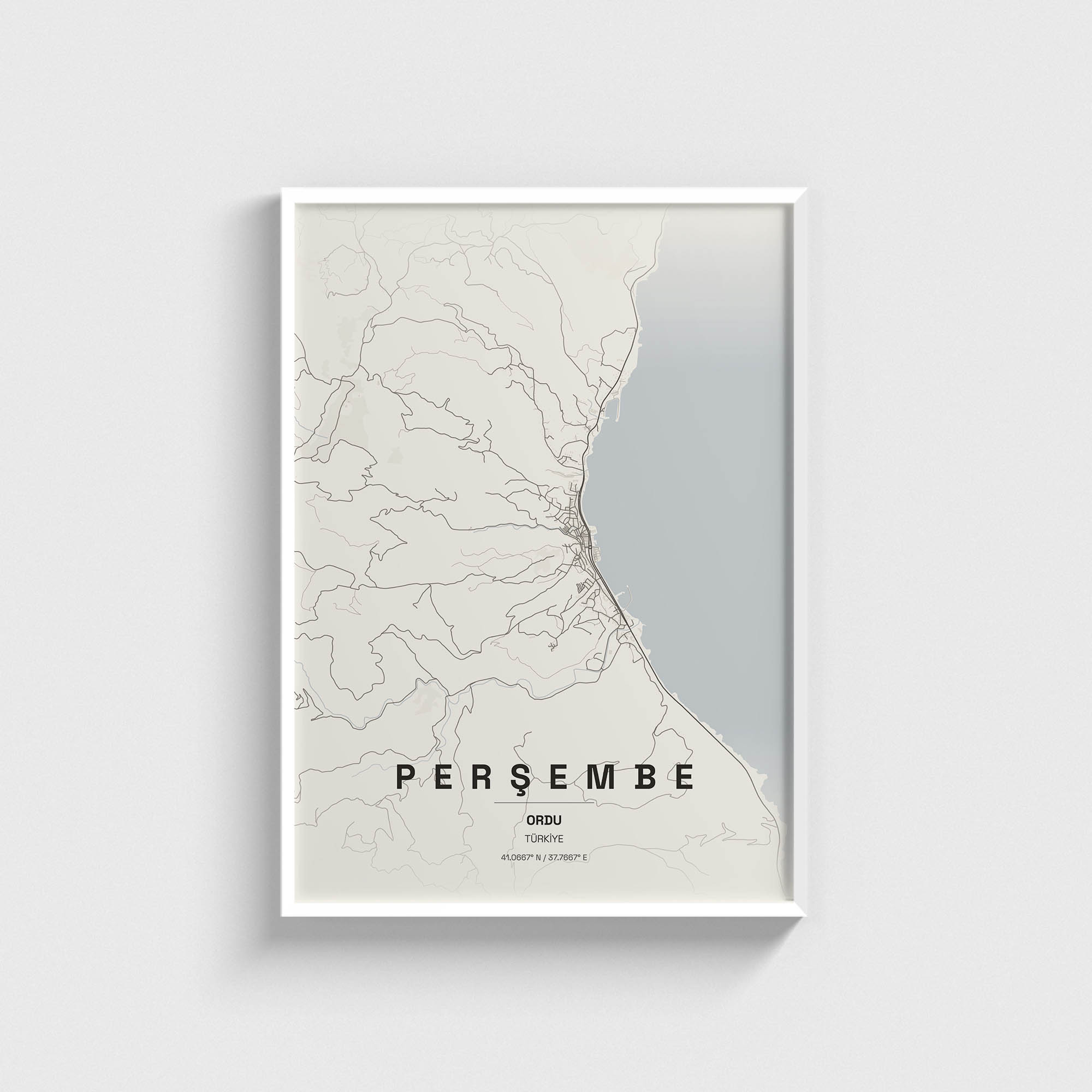 Ordu Perşembe İlçe Haritası Posteri - Görsel 2