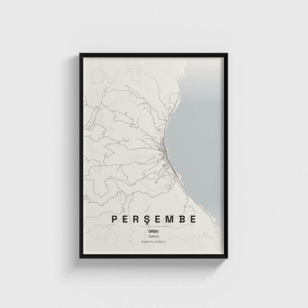 Ordu Perşembe İlçe Haritası Posteri