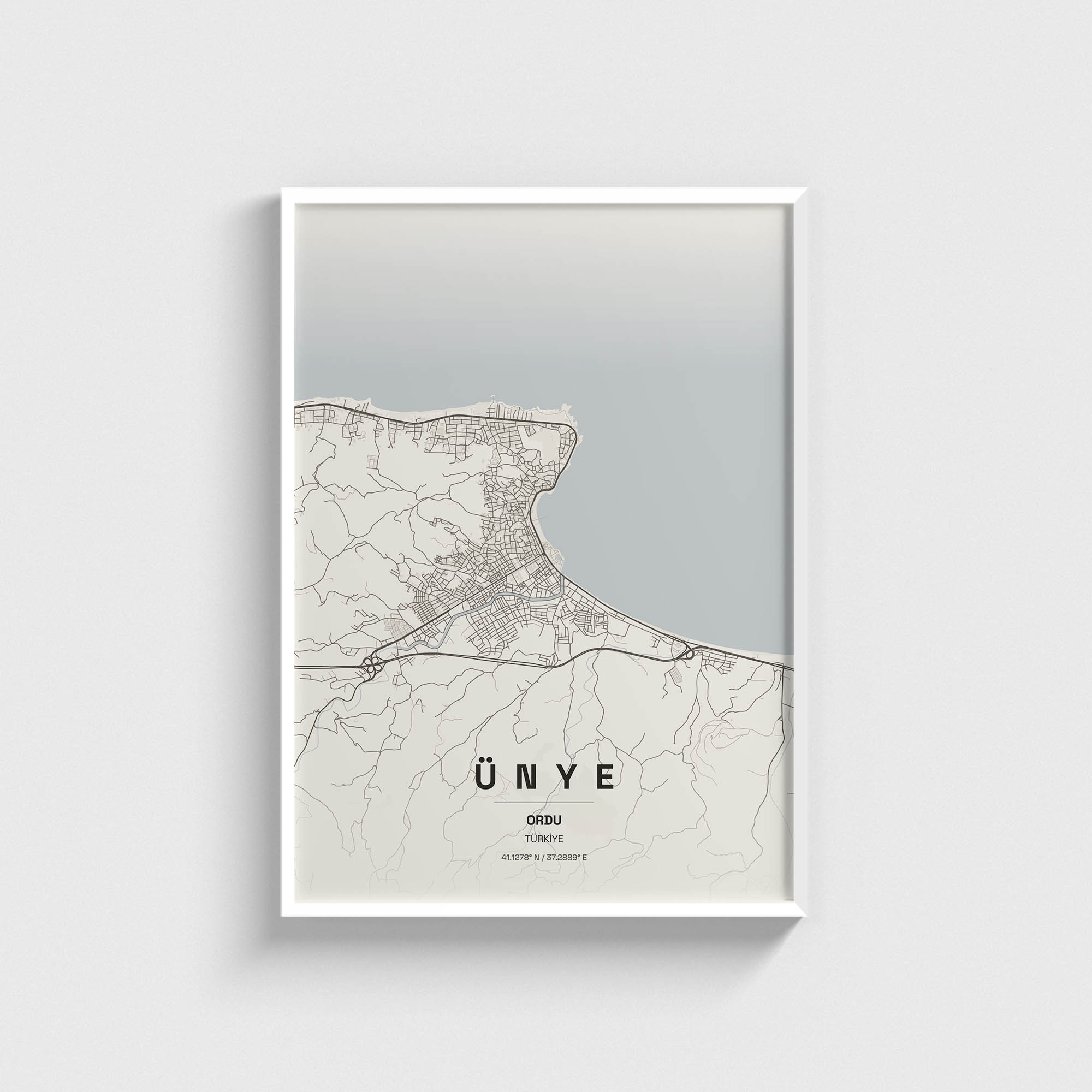 Ordu Ünye İlçe Haritası Posteri - Görsel 2