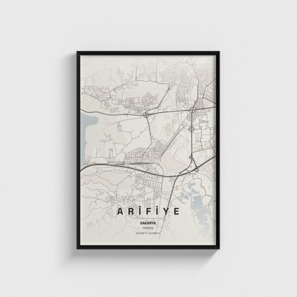 Sakarya Arifiye İlçe Haritası Posteri