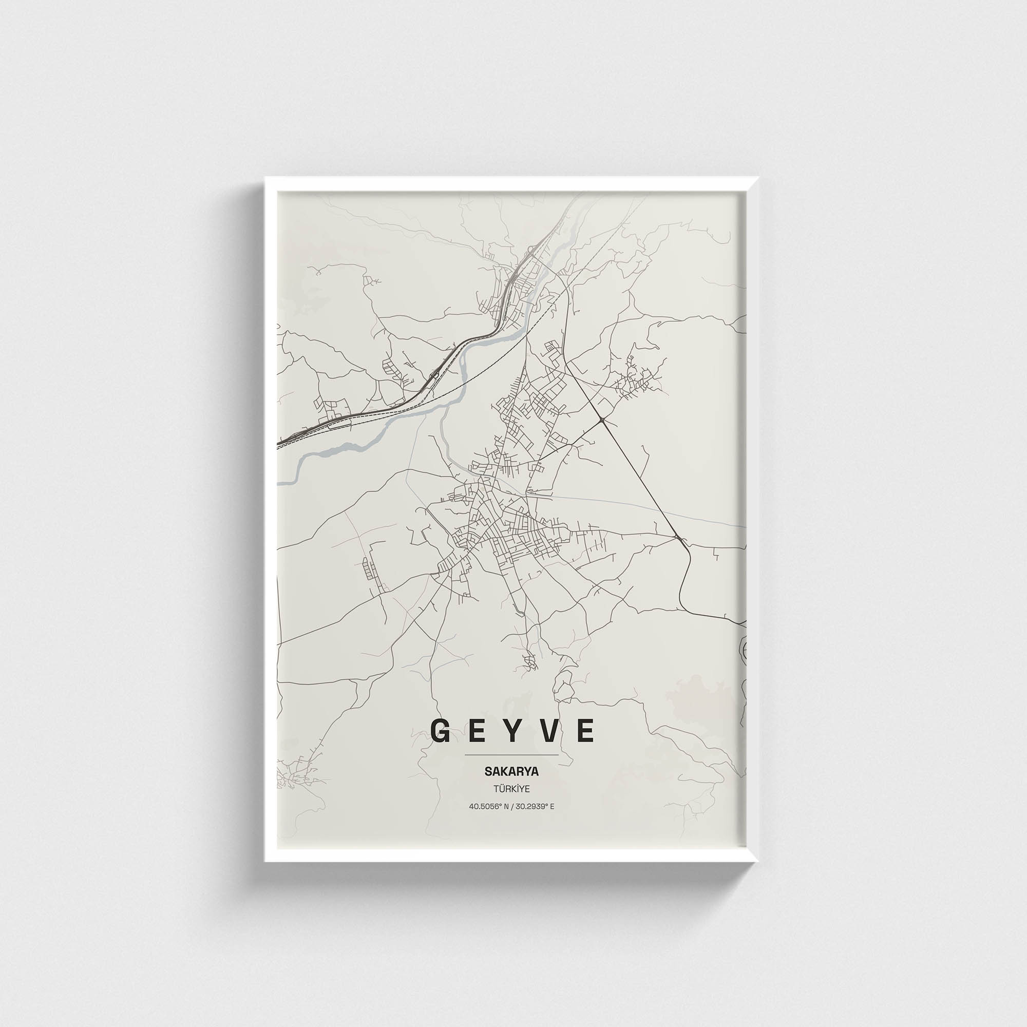 Sakarya Geyve İlçe Haritası Posteri - Görsel 2