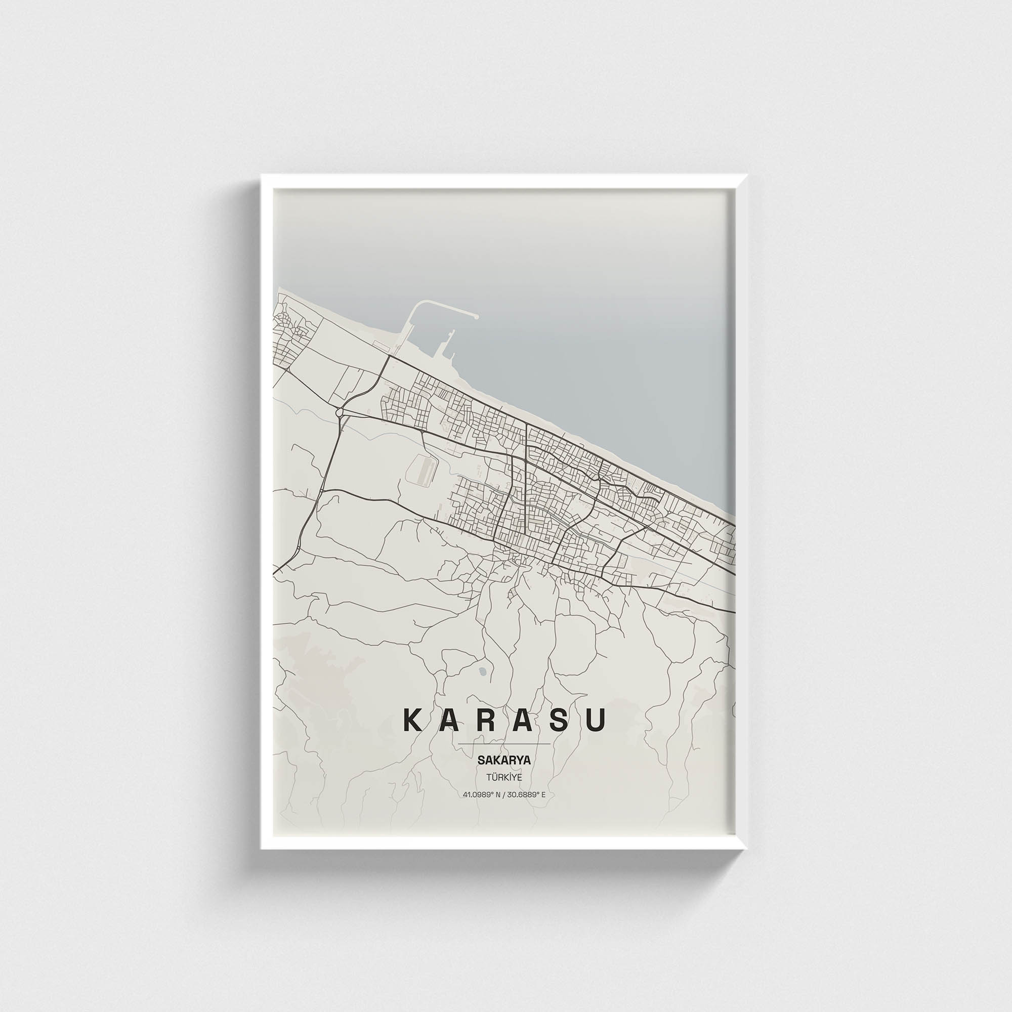 Sakarya Karasu İlçe Haritası Posteri - Görsel 2