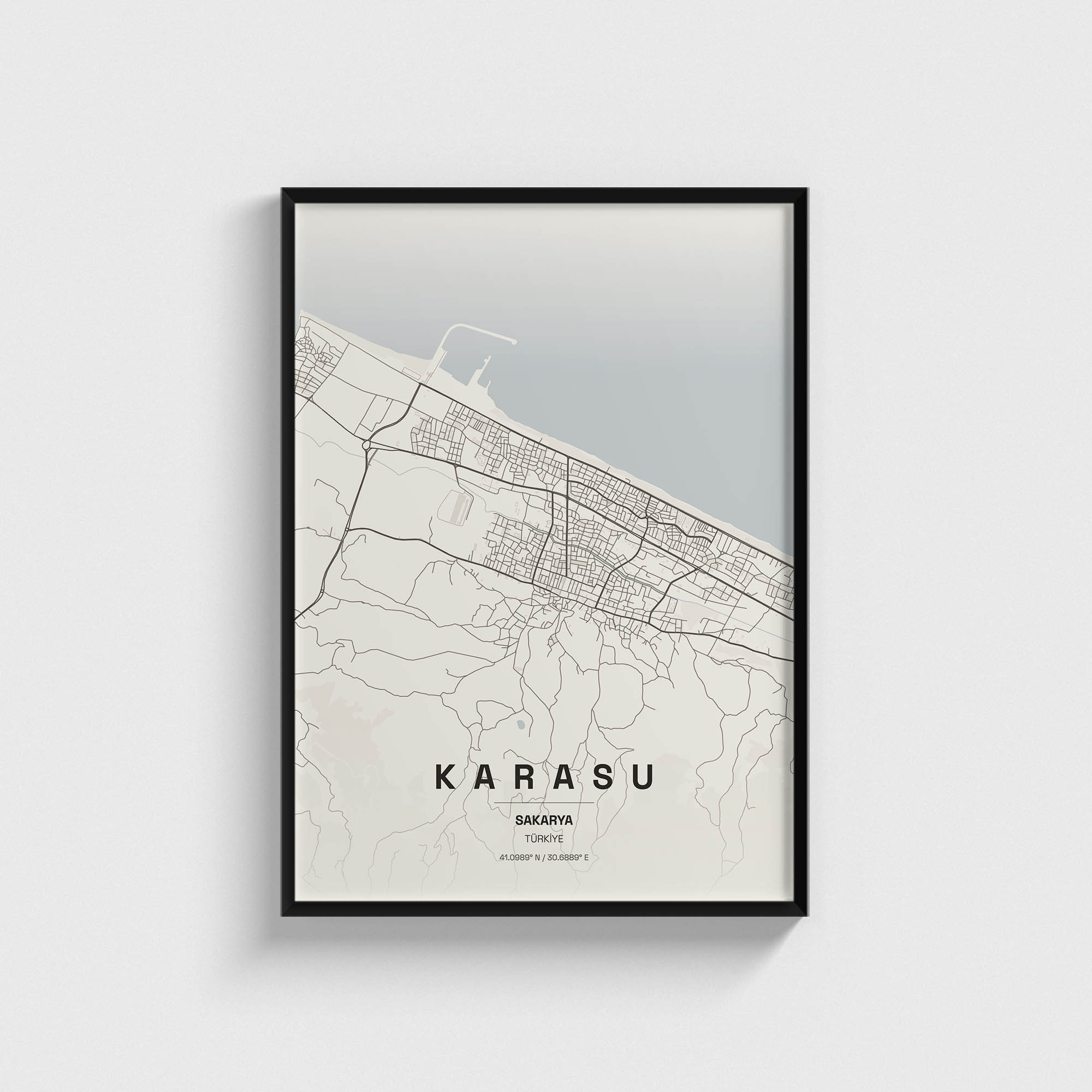 Sakarya Karasu İlçe Haritası Posteri
