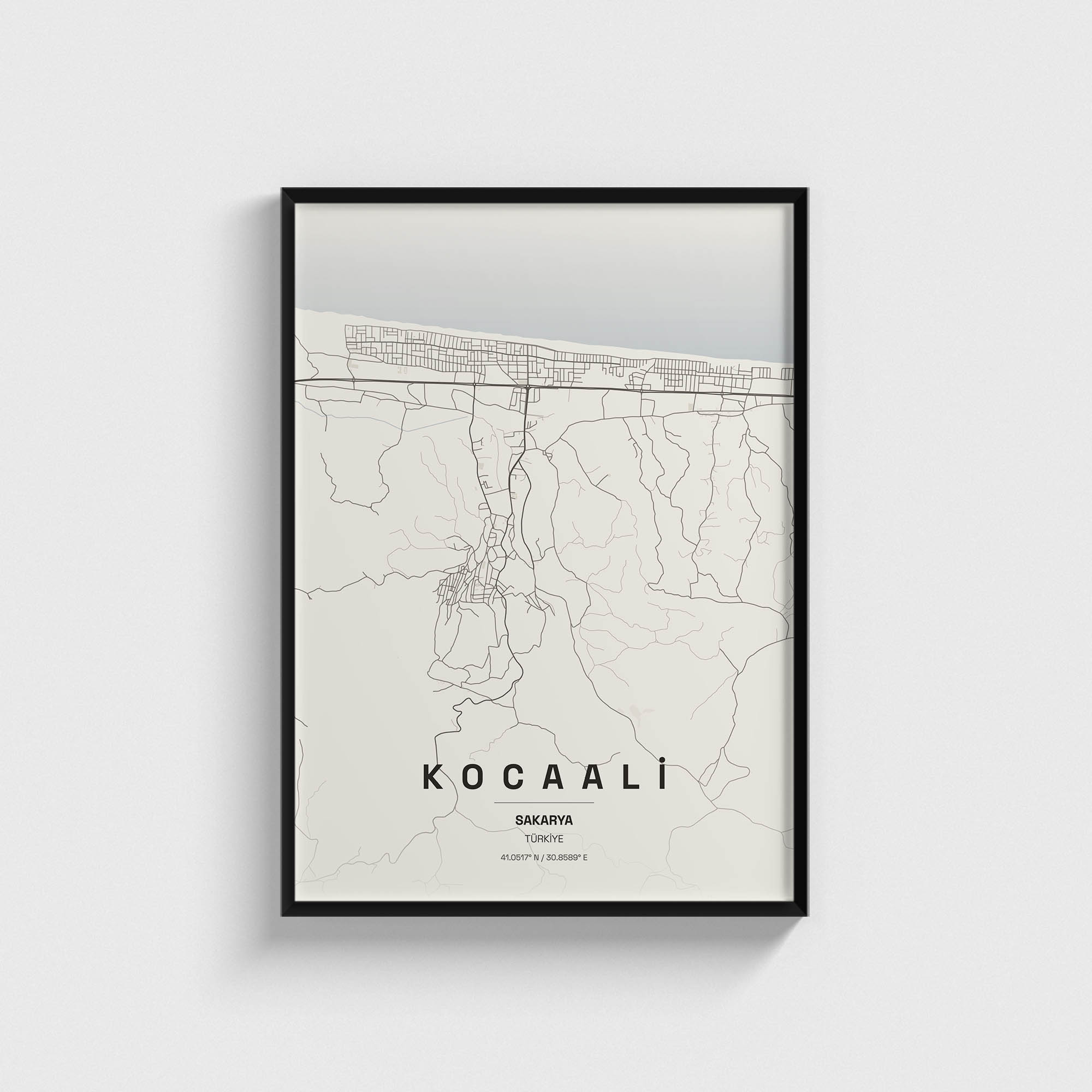 Sakarya Kocaali İlçe Haritası Posteri