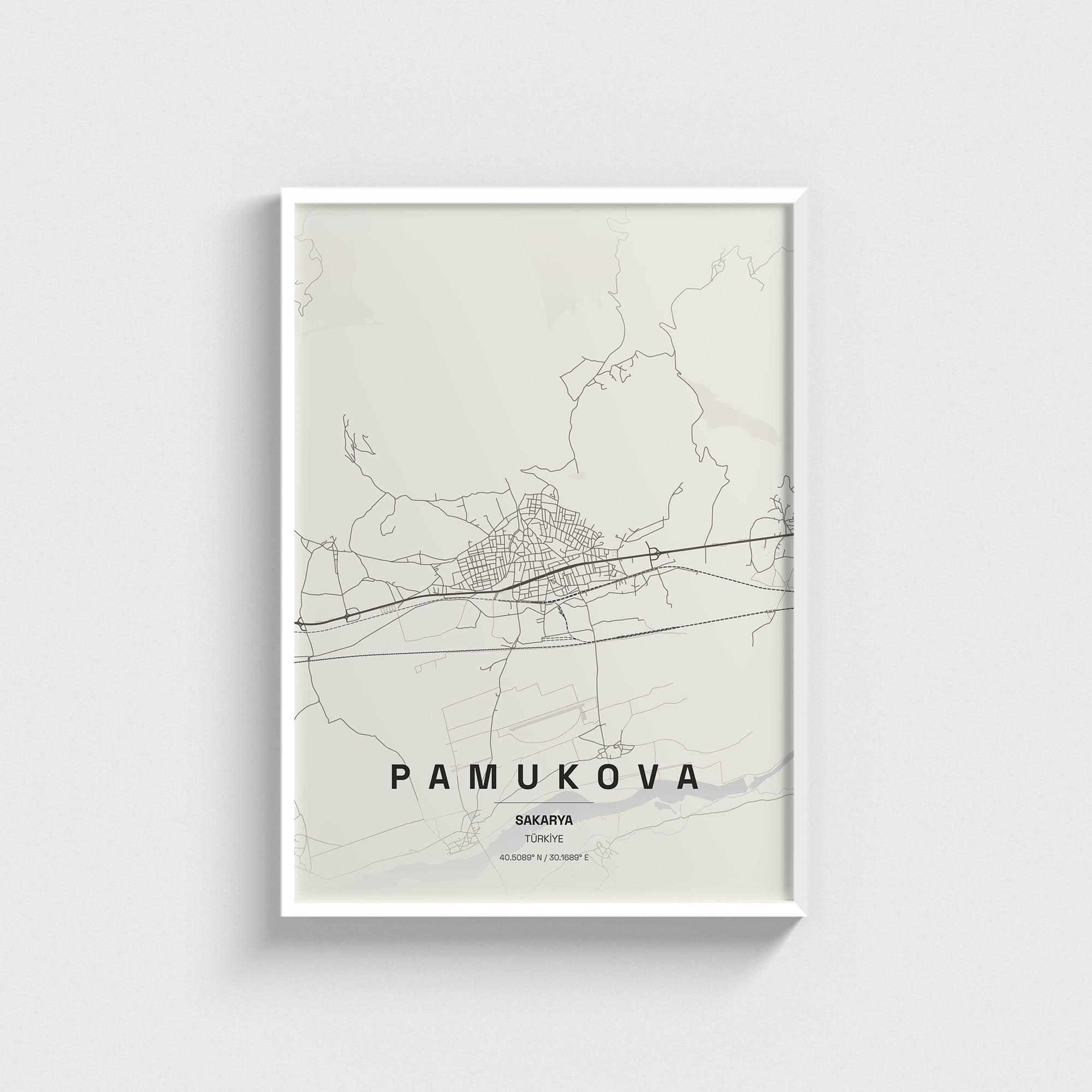 Sakarya Pamukova İlçe Haritası Posteri - Görsel 2