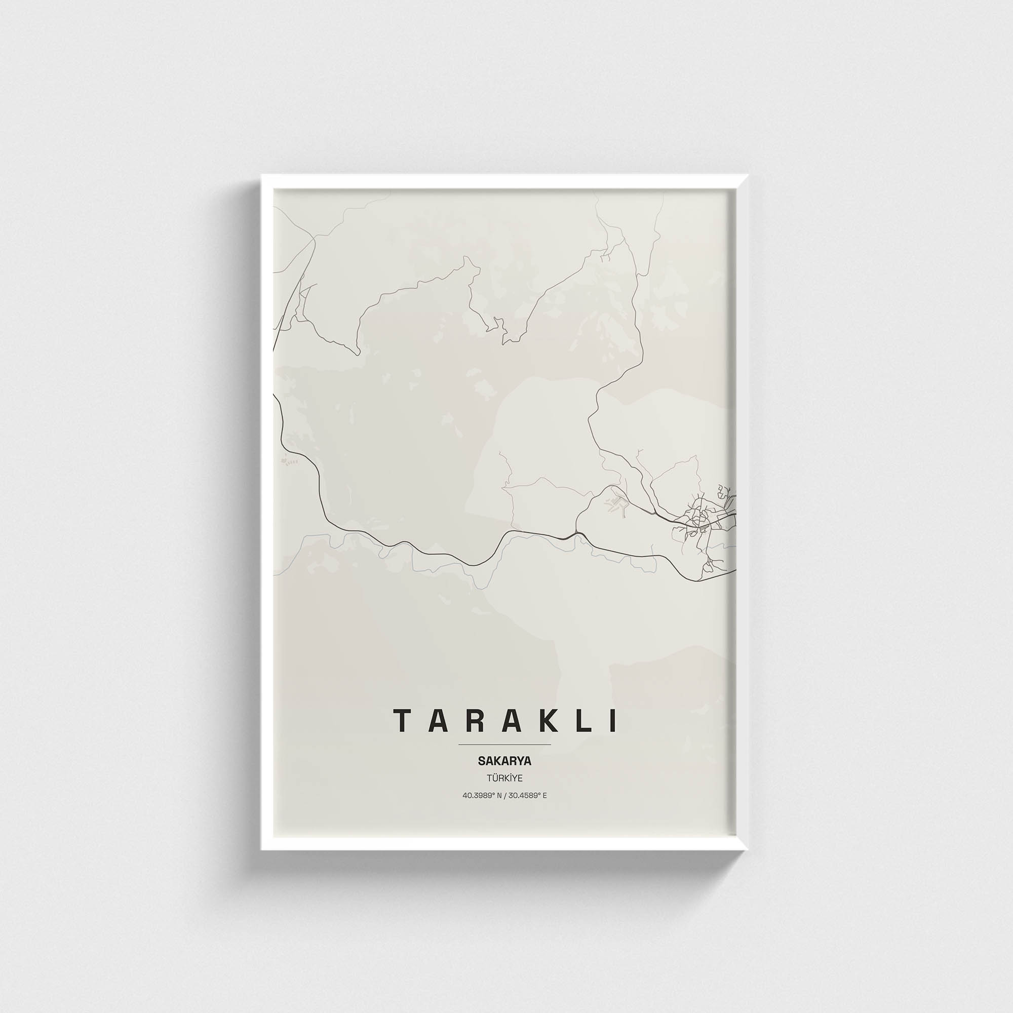 Sakarya Taraklı İlçe Haritası Posteri - Görsel 2