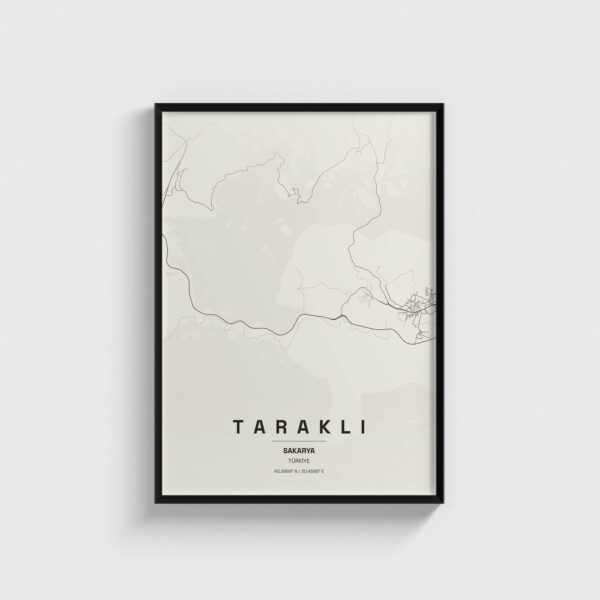 Sakarya Taraklı İlçe Haritası Posteri