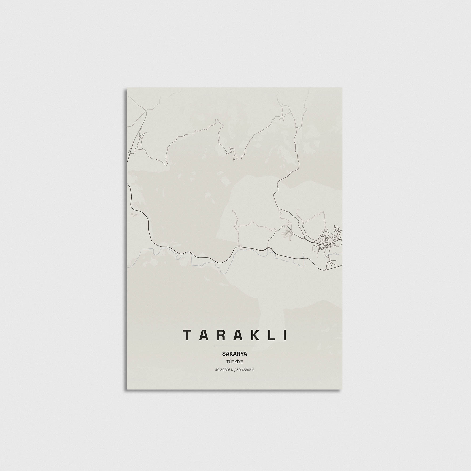 Sakarya Taraklı İlçe Haritası Posteri - Görsel 3
