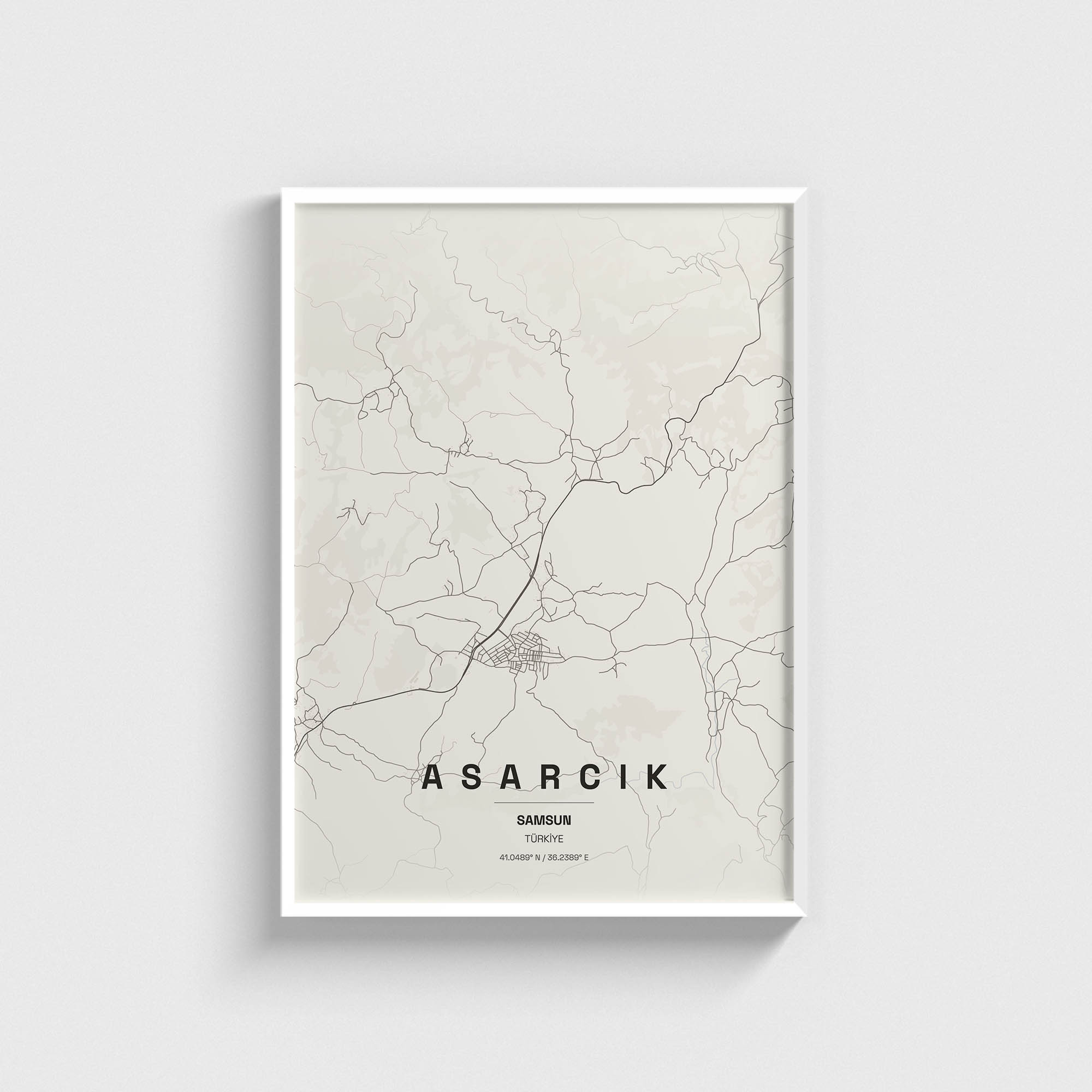 Samsun Asarcık İlçe Haritası Posteri - Görsel 2
