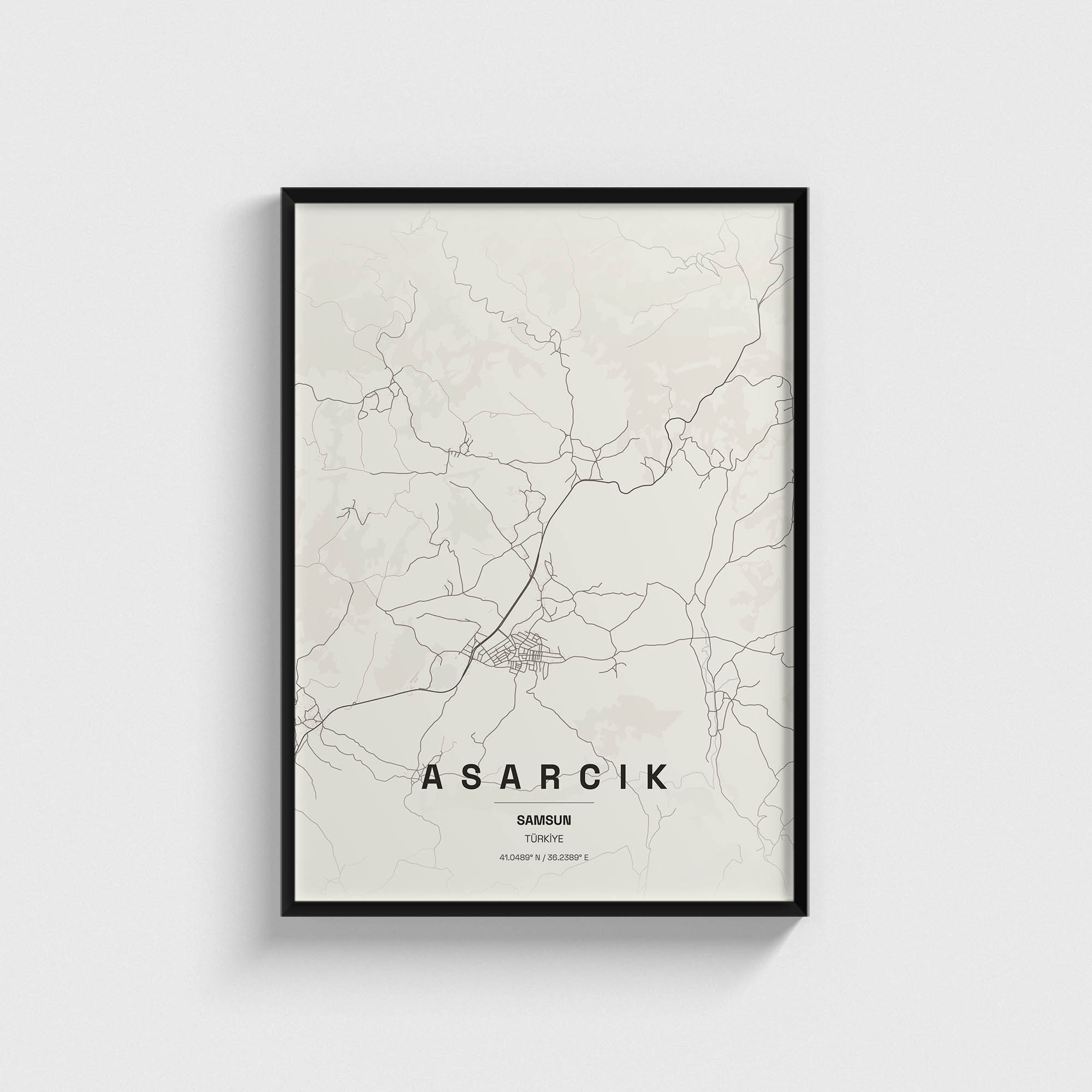 Samsun Asarcık İlçe Haritası Posteri