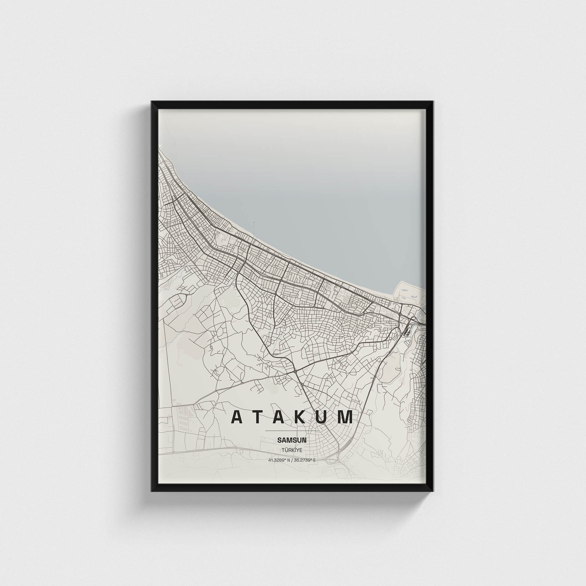 Samsun Atakum İlçe Haritası Posteri