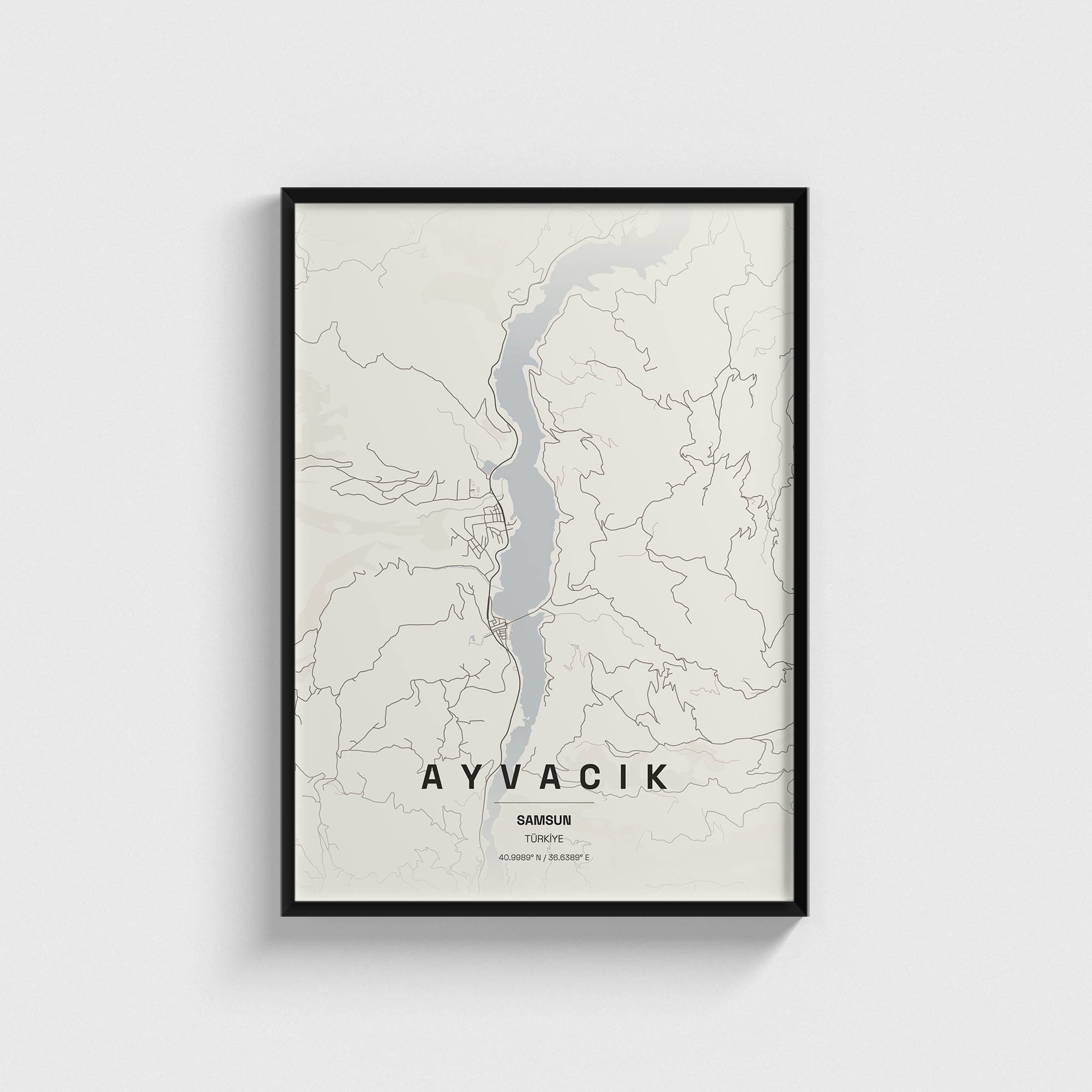 Samsun Ayvacık İlçe Haritası Posteri