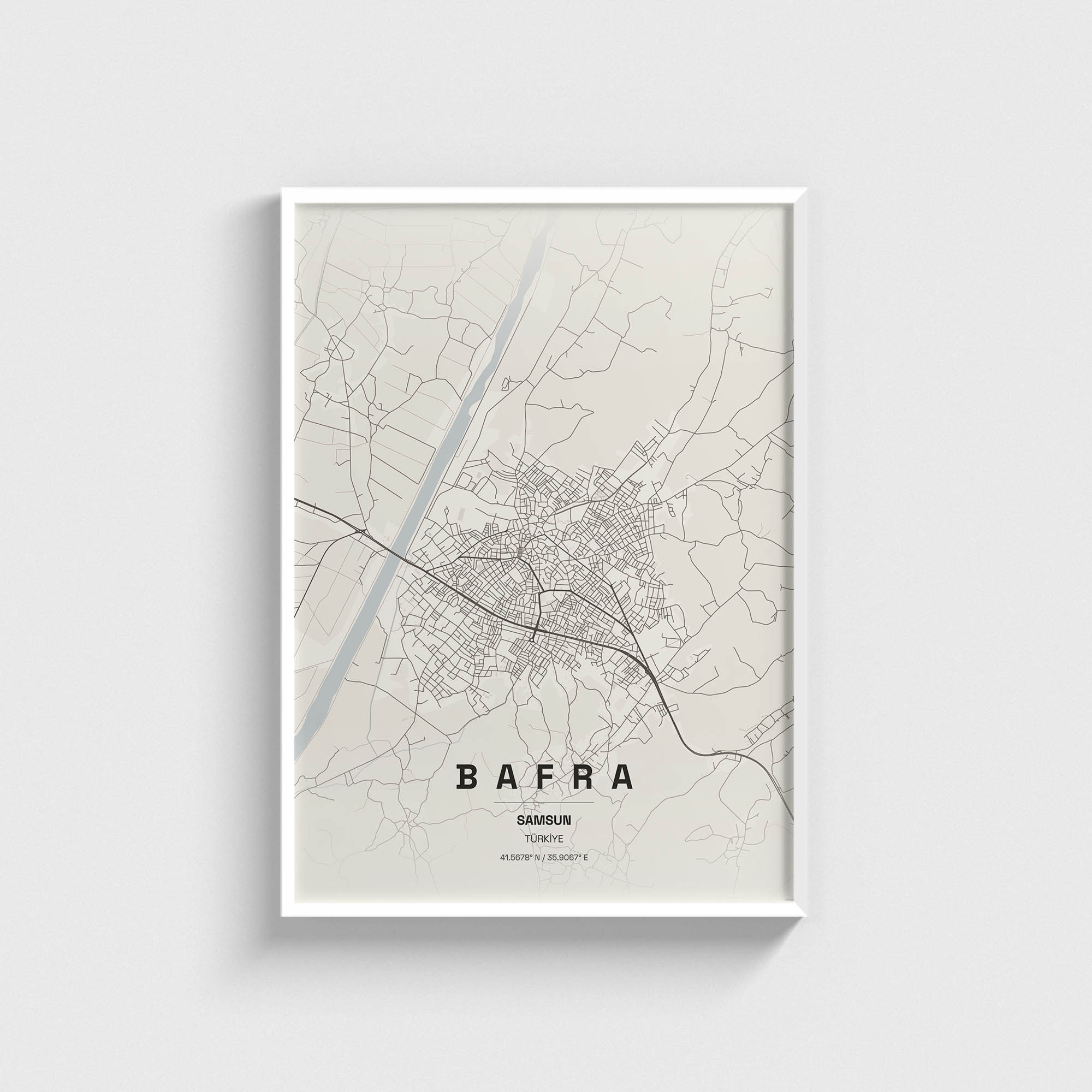Samsun Bafra İlçe Haritası Posteri - Görsel 2