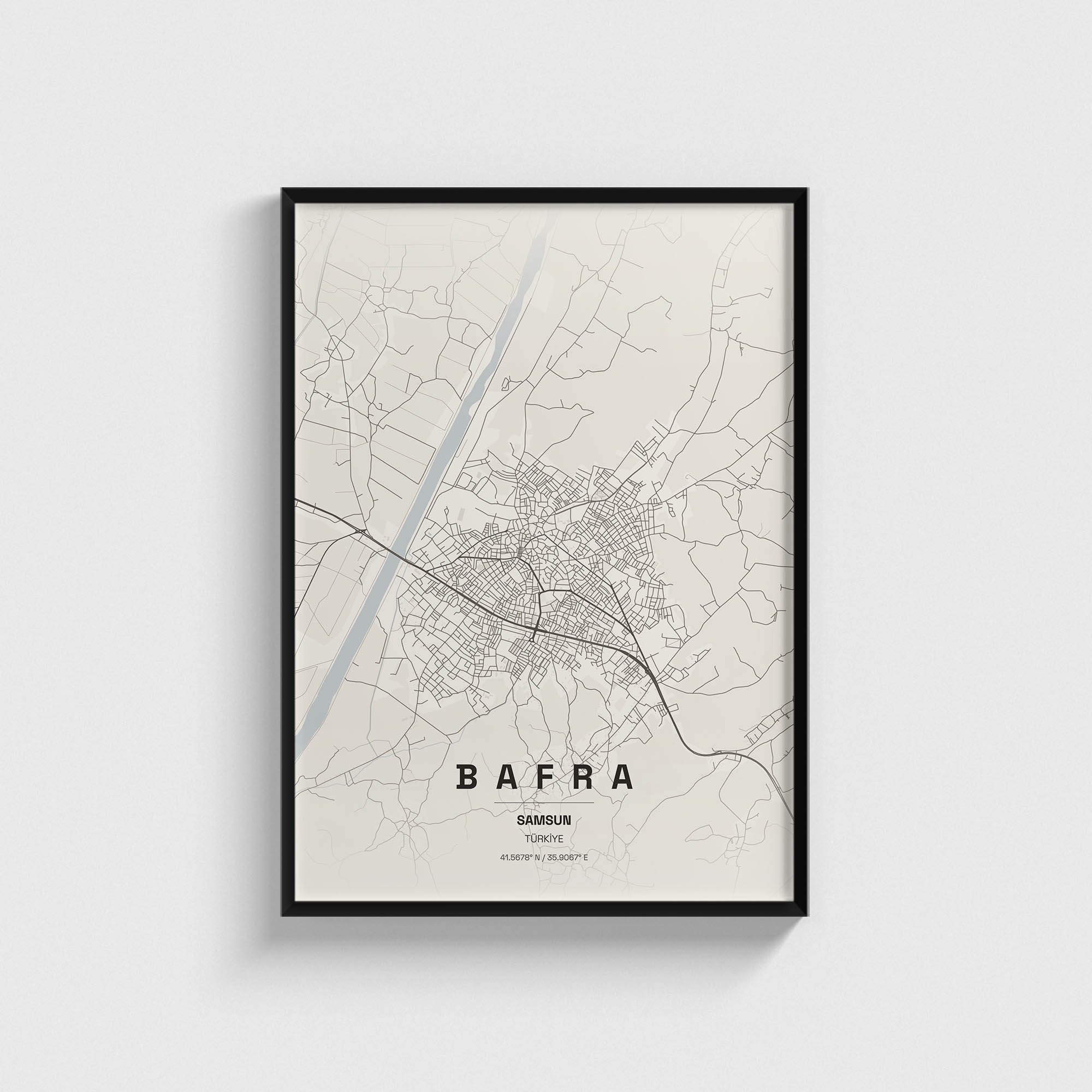 Samsun Bafra İlçe Haritası Posteri